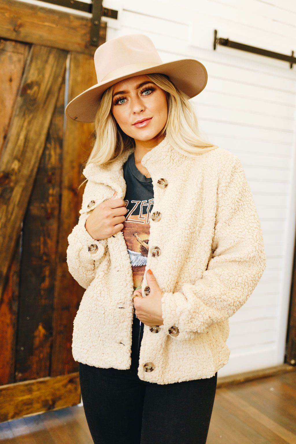 Let Me Be Sherpa Crop Jacket