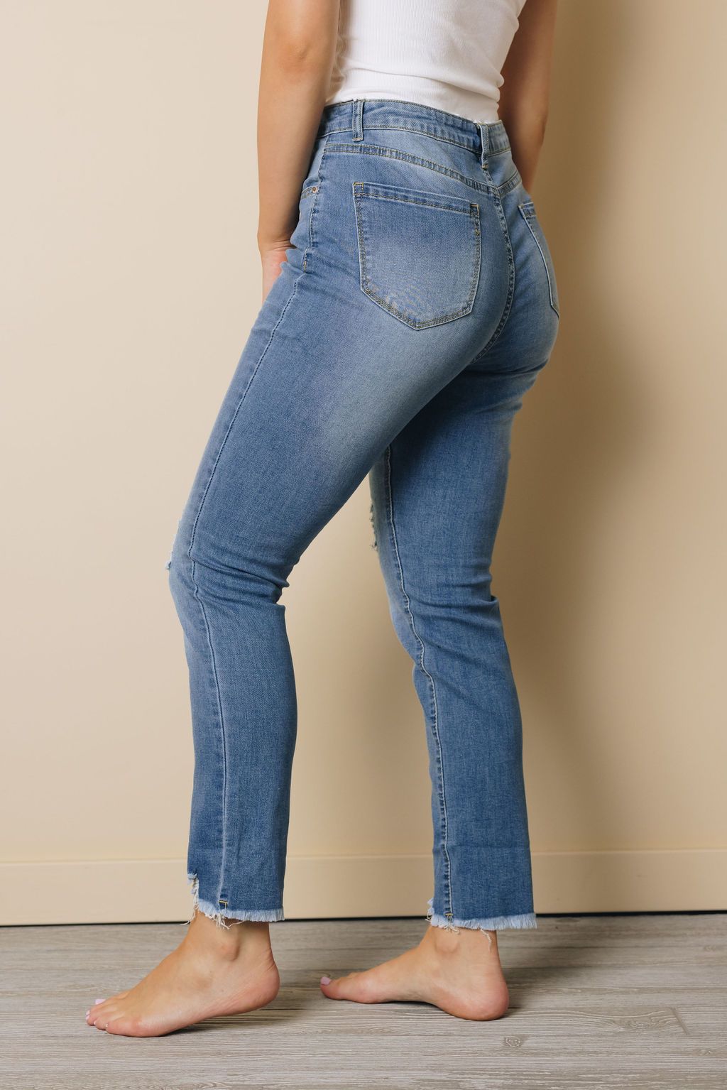 Alita Patchwork Ripped Jeans