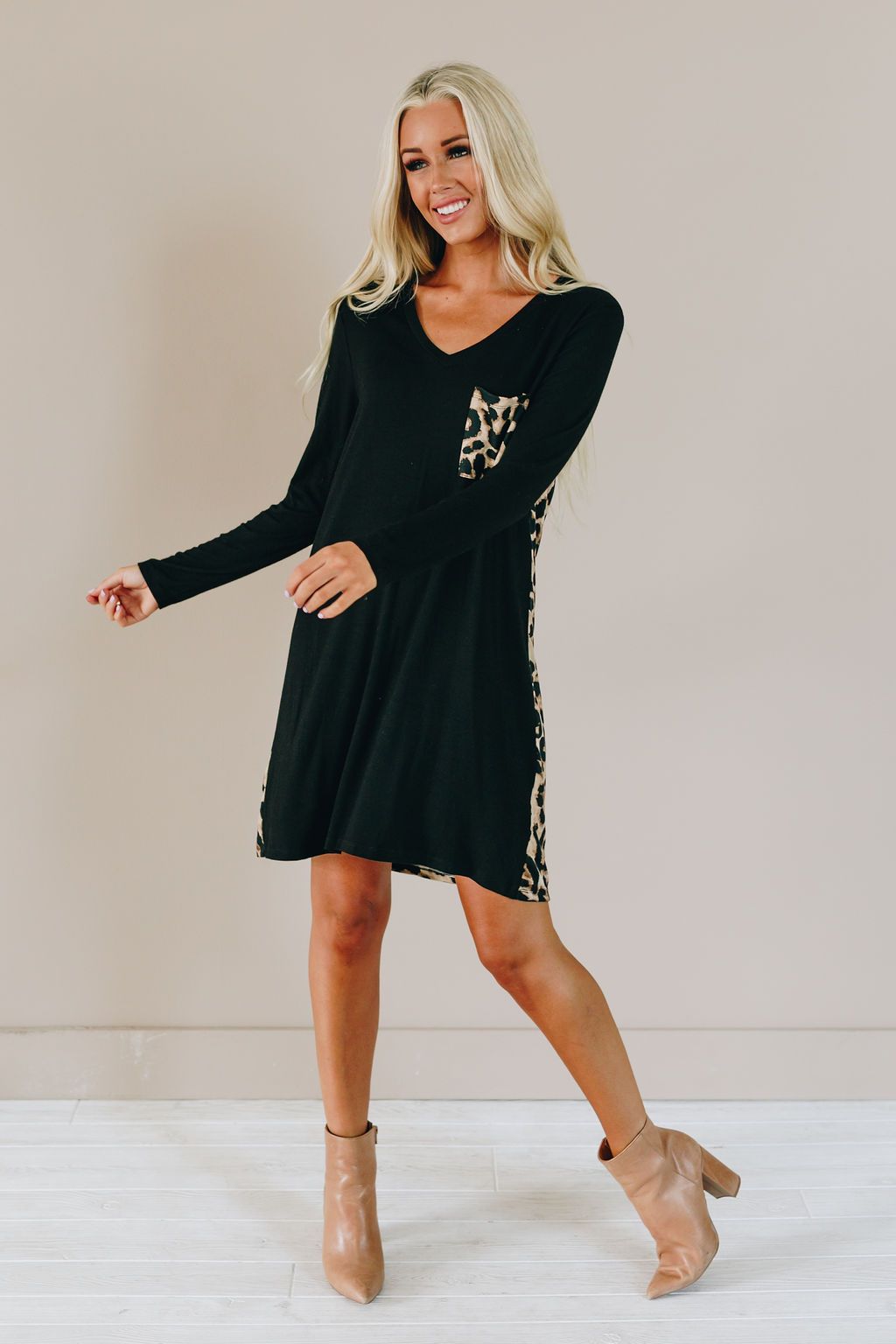 Here's to You Leopard Dress