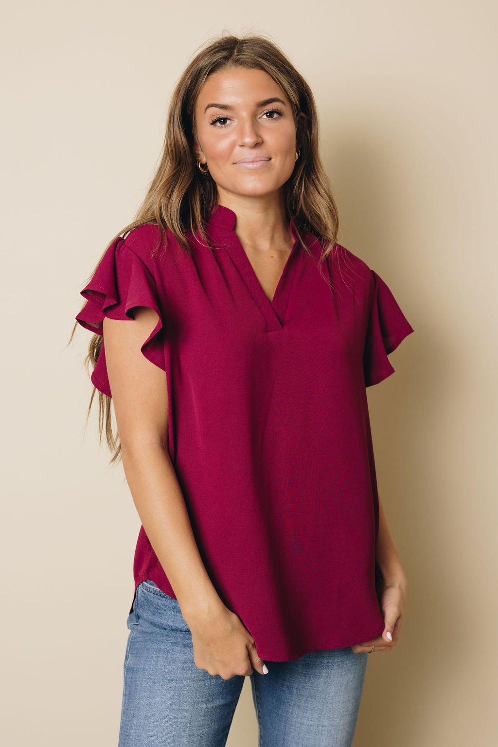 Danny Ruffled Sleeveless Top