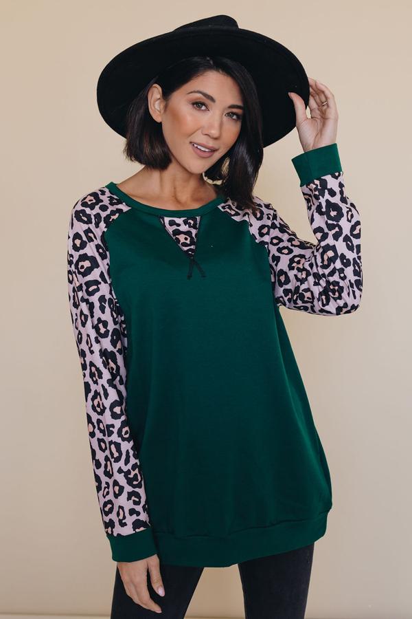 Carrie Leopard Top