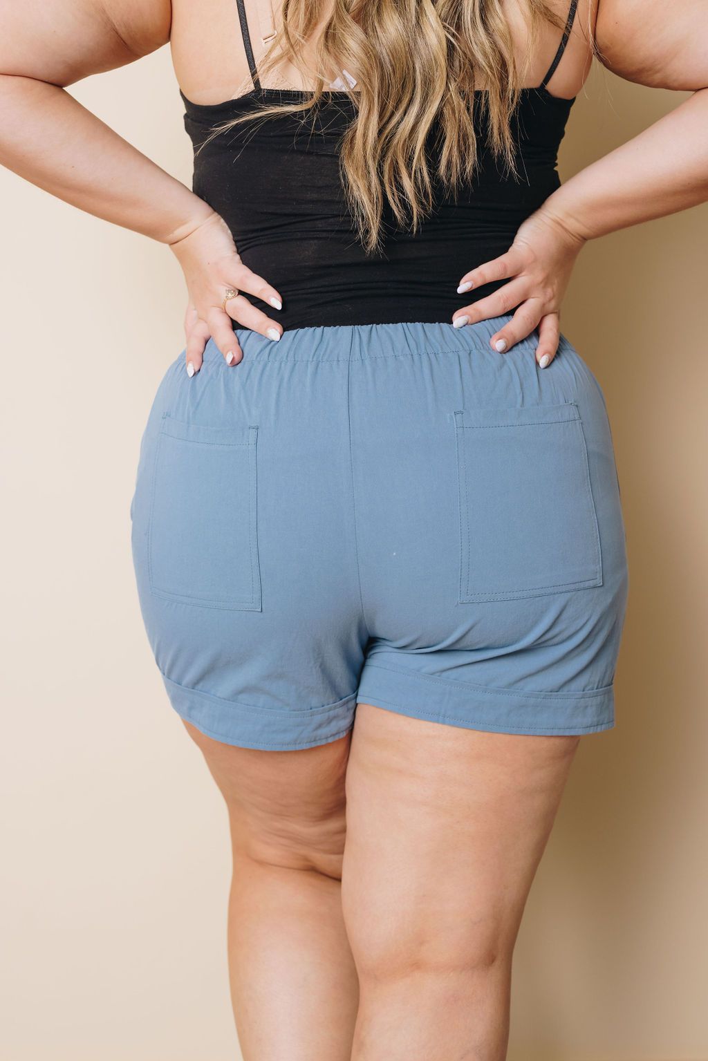 Plus Size - Burts Elastic Waist Drawstring Shorts