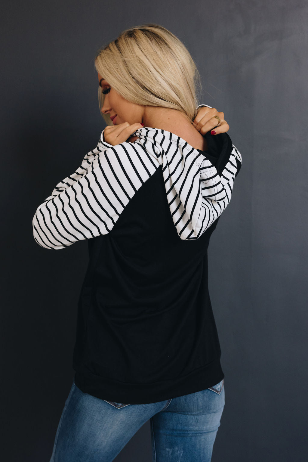 Clemons Double Hooded Patterned Hoodie