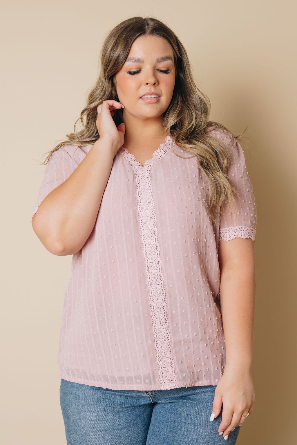 Plus Size - Flavia Lace Crochet Blouse