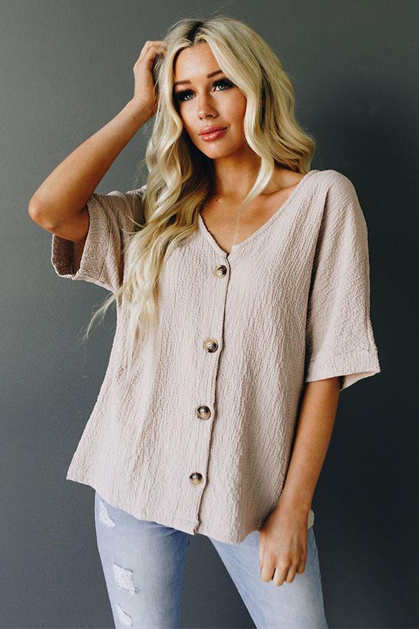 Soak Up The Sun Button Top