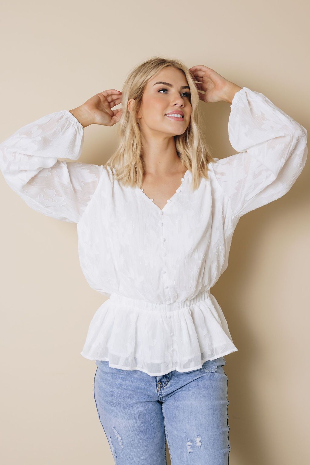 Felber Shimmer Long Sleeve Top