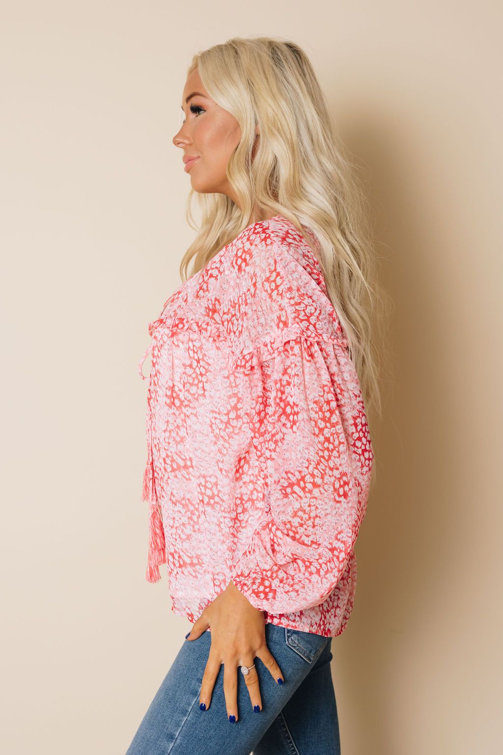 Mallory Patterned Tie Top