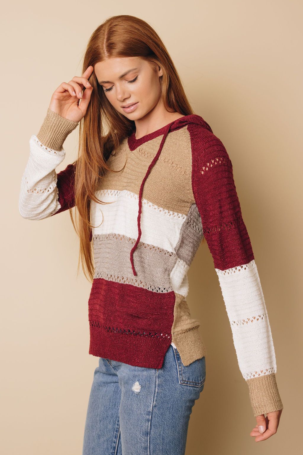 Beach Bonfire Knitted Hoodie