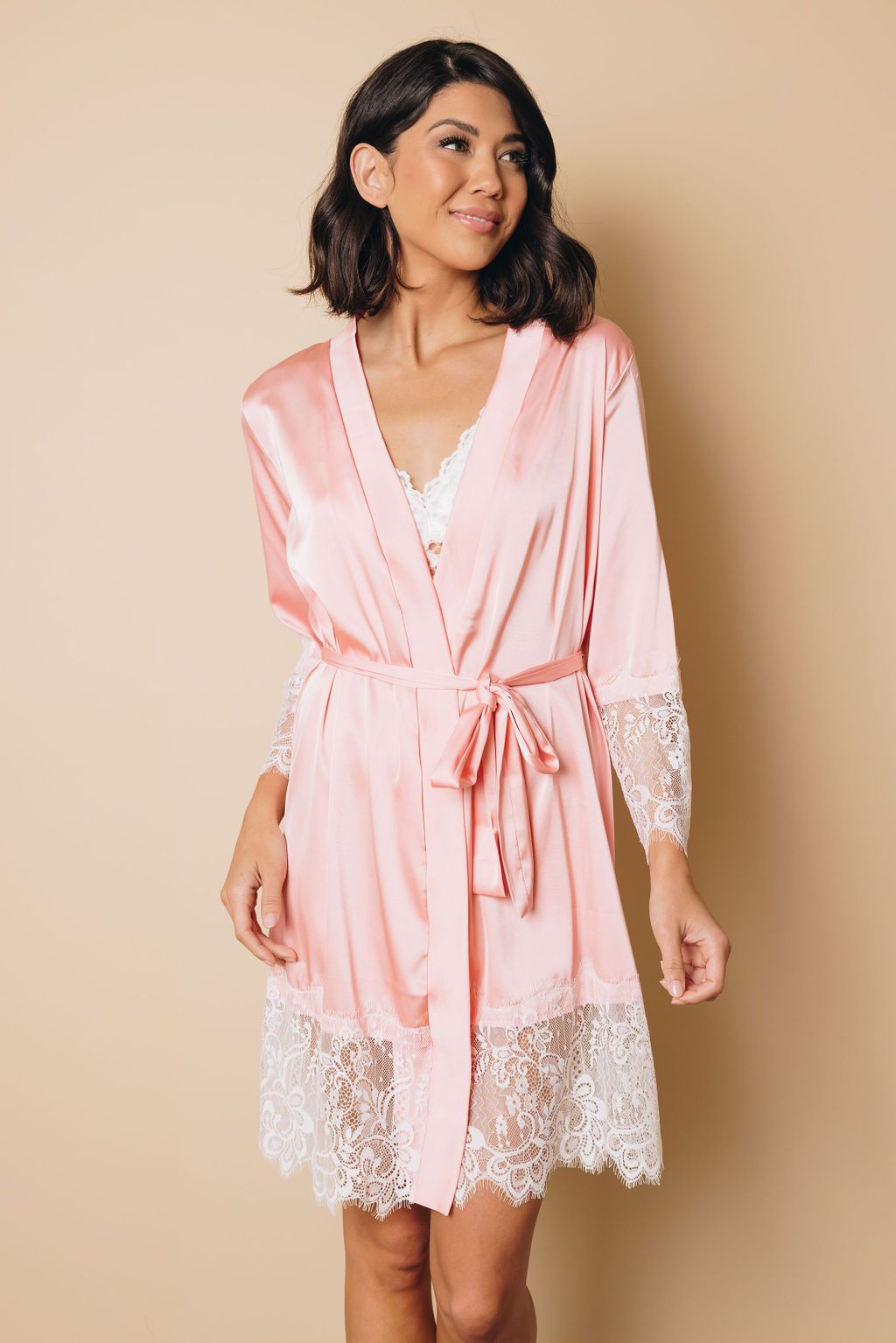 Satin Kimono Robe
