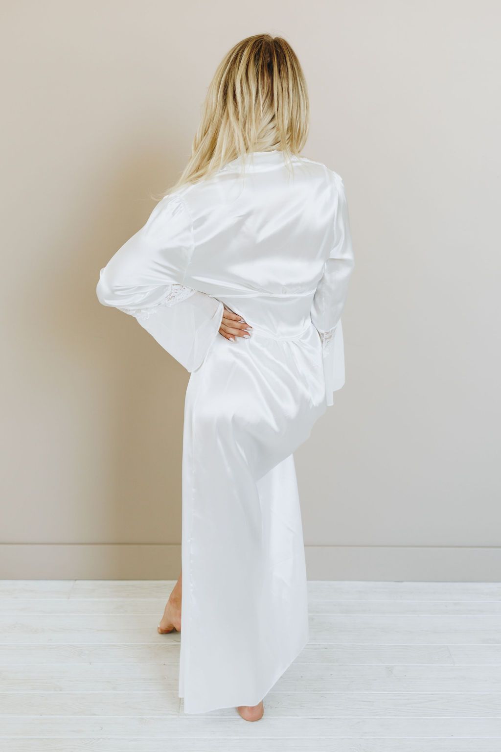 Delilah Satin Long Robe