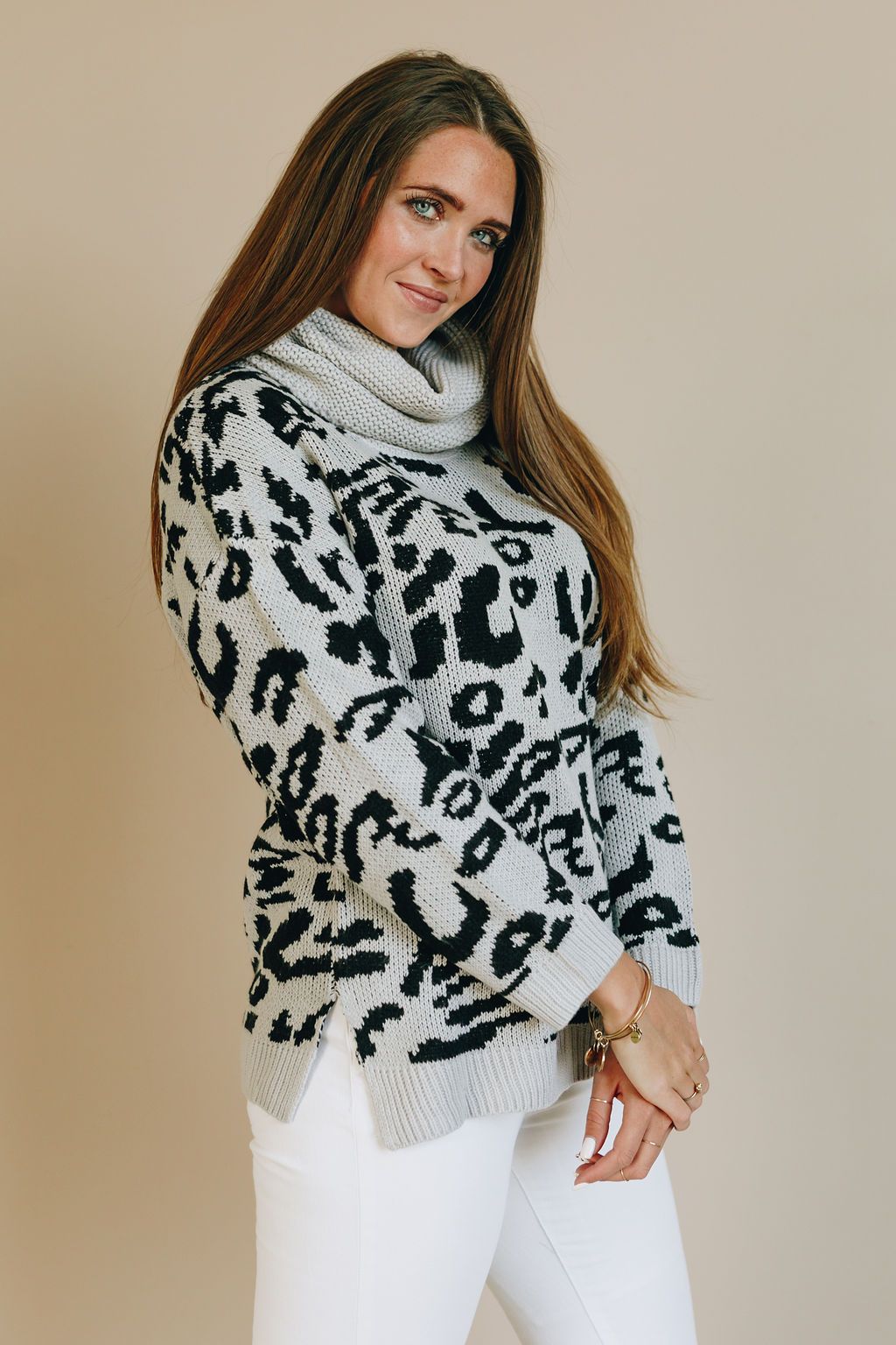 Cozy Cat Leopard Sweater