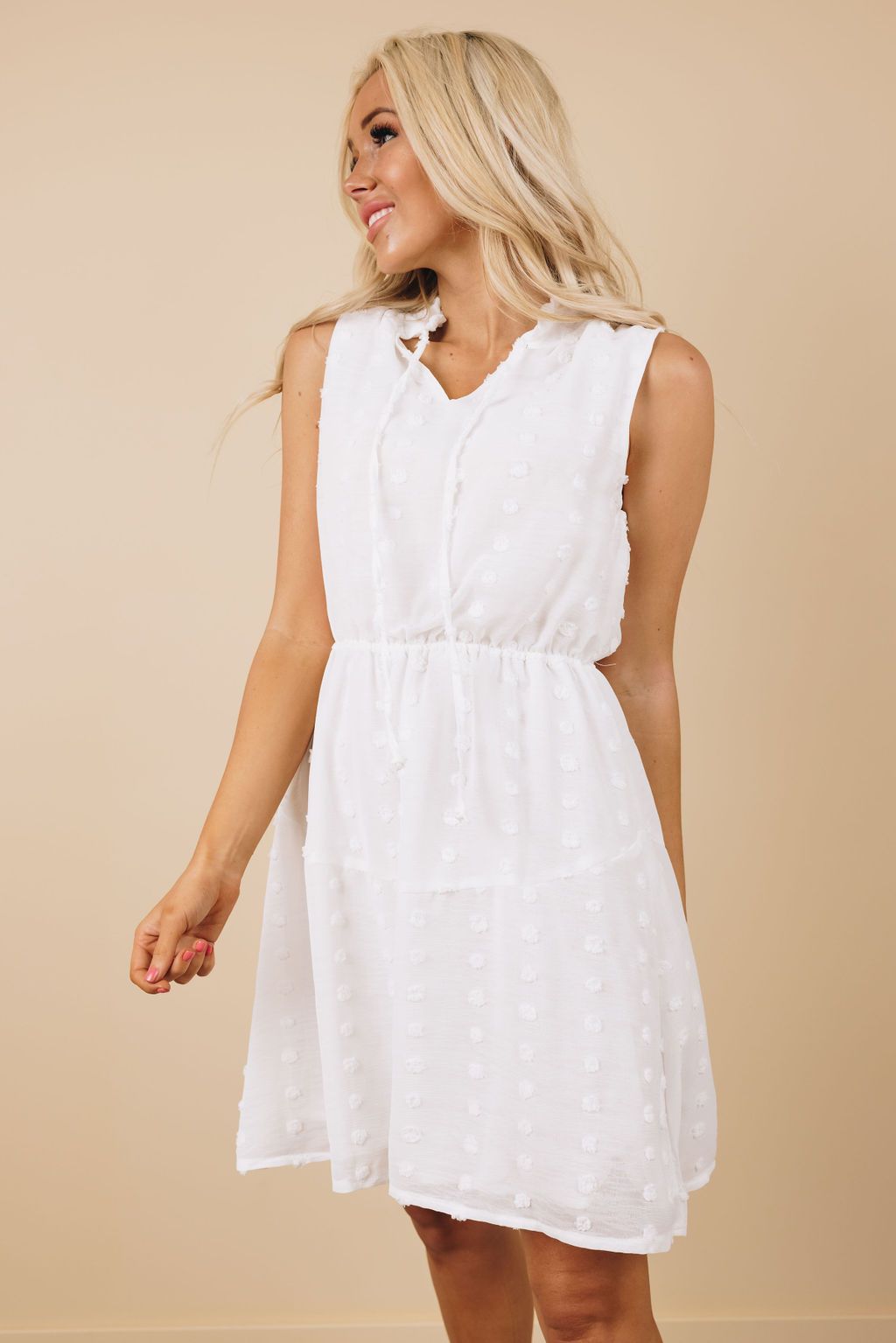 Nissa Pom Pom Mini Dress