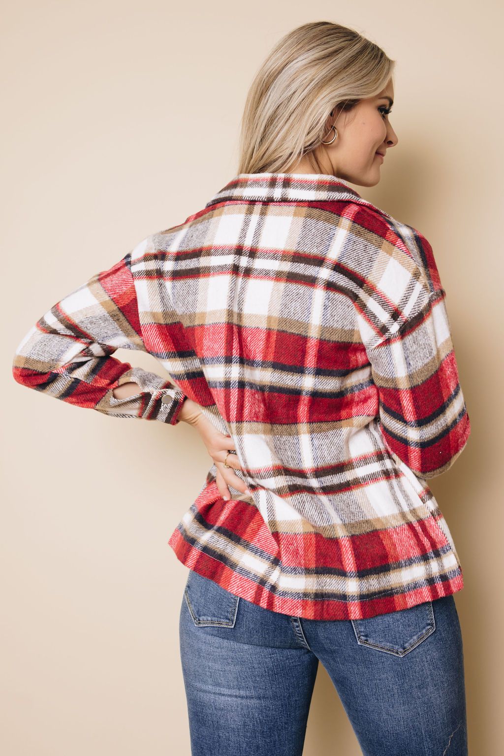 Harvey Plaid Button Up Top