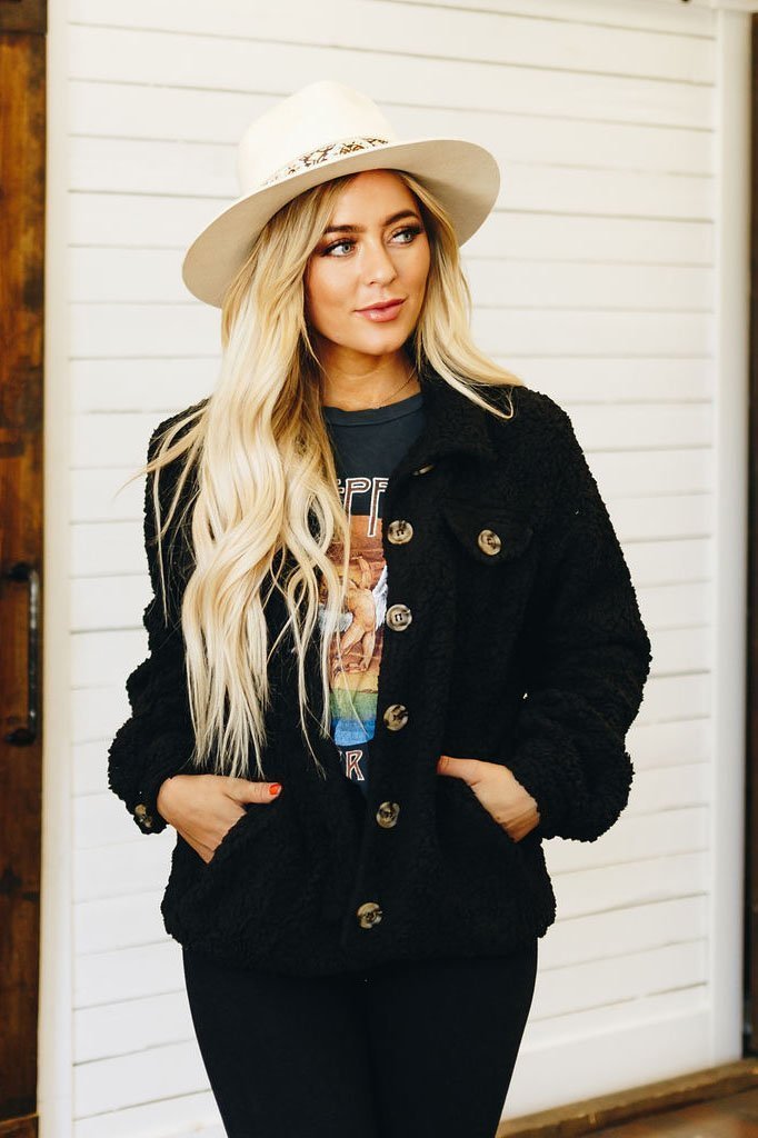 Let Me Be Sherpa Crop Jacket