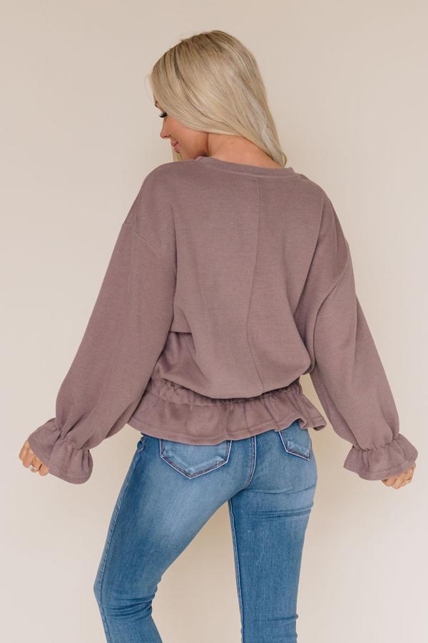 Cute In Corduroy Ruffle Top