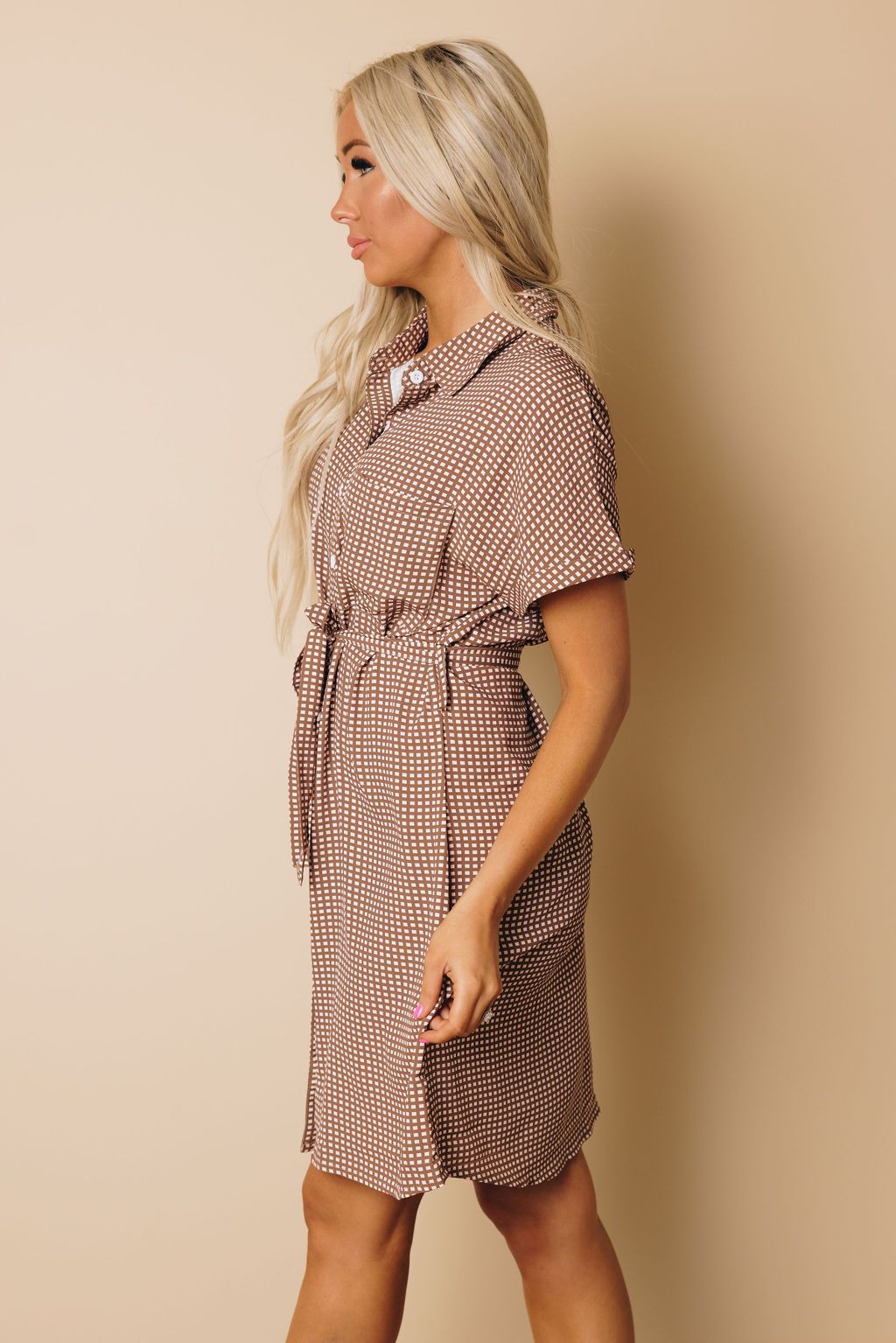 Mia Mini Dress with Waist Tie