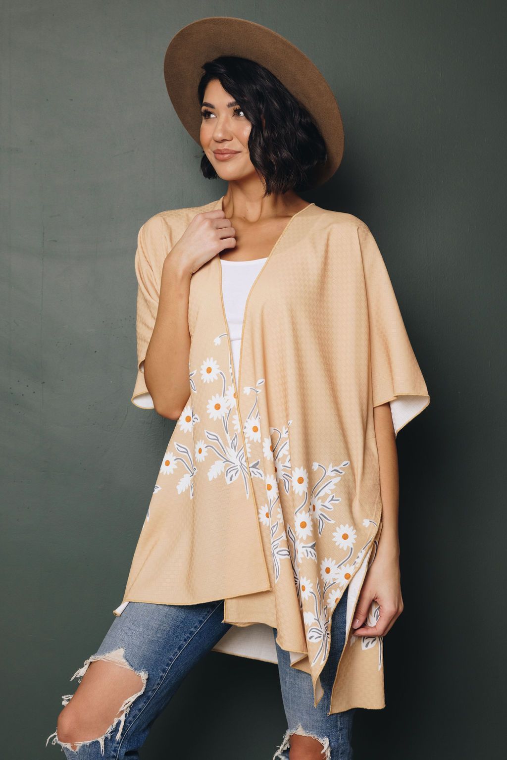 April Showers Floral Kimono