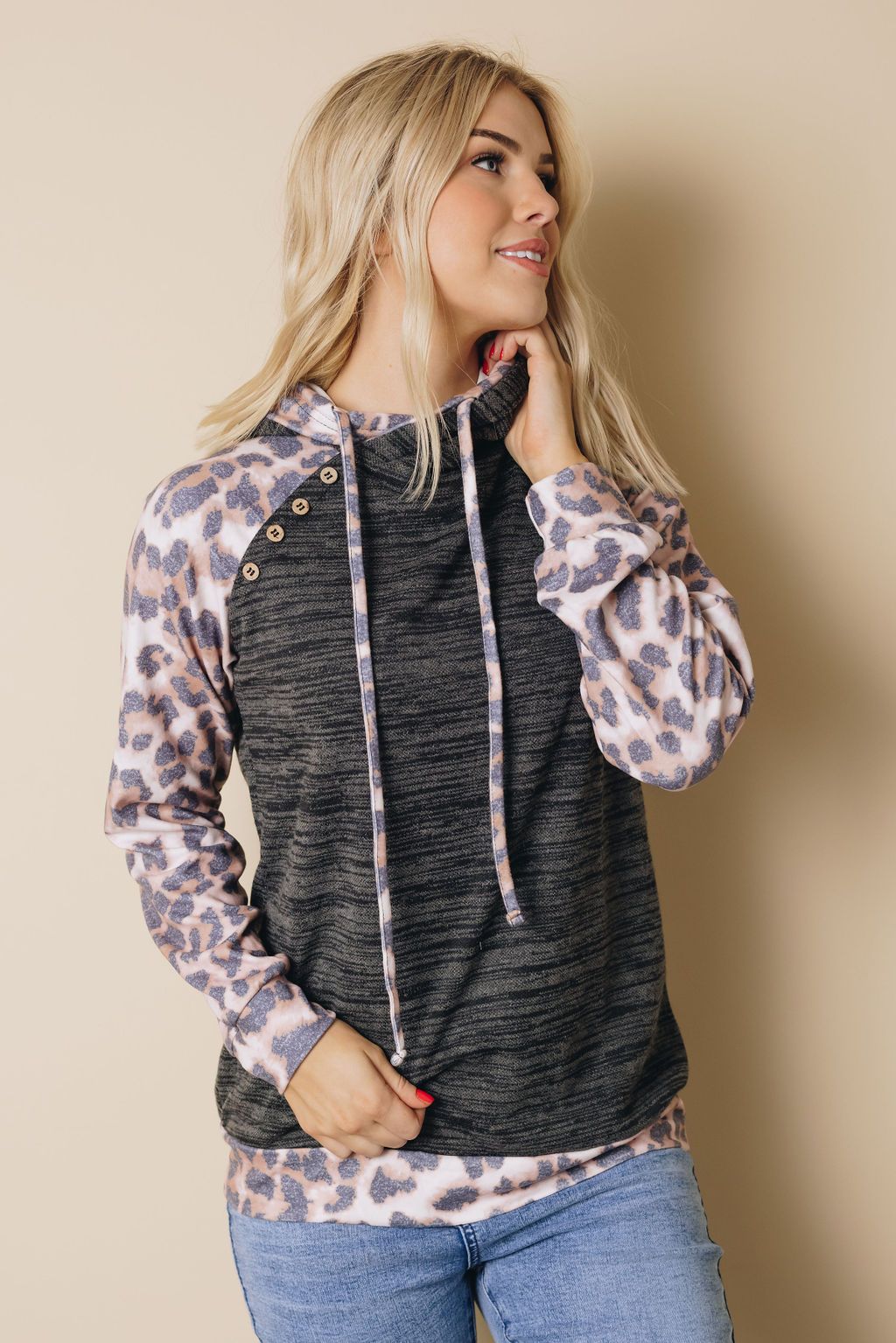 Brushed Leopard Hoodie