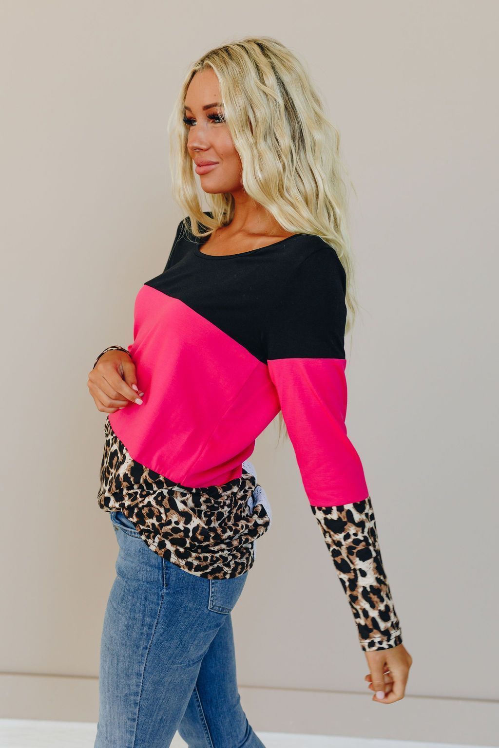 Happy Days Leopard Long Sleeve Top