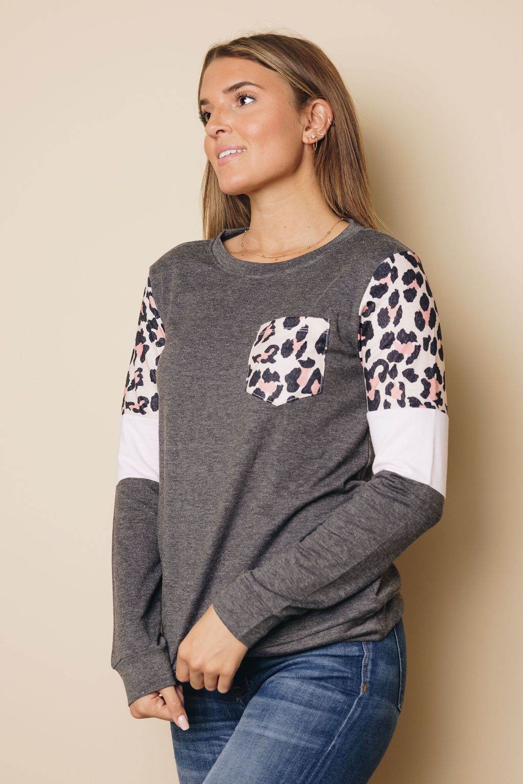 Glenna Leopard Long Sleeve Top