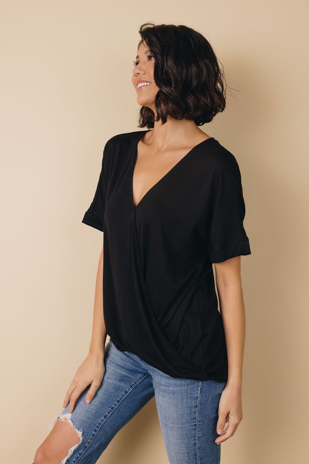 Lior Drape Knit Top