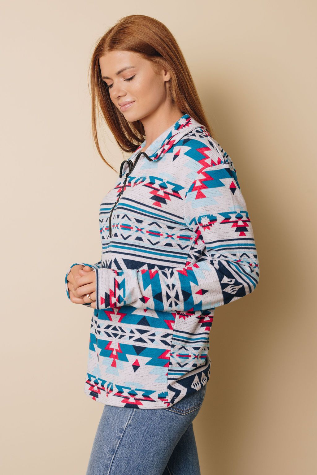 Elaine Aztec Pattern Sweatshirt