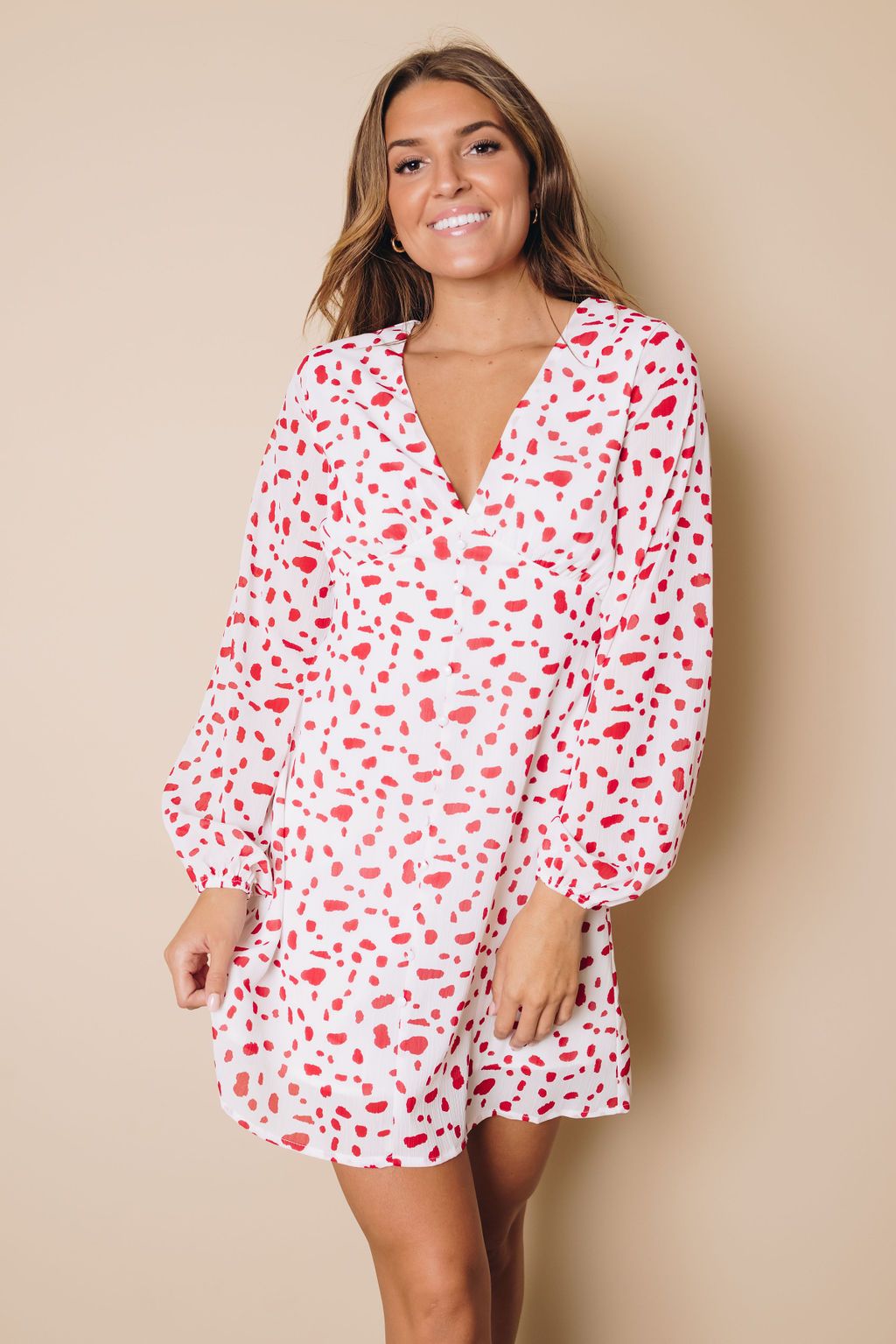 Cage Polka Dot Mini Dress