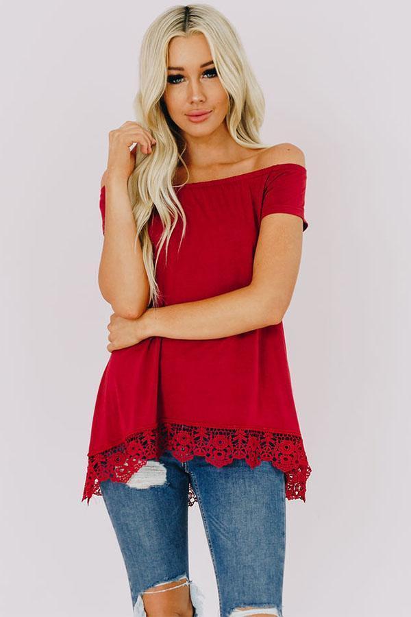 Center Point Road Off The Shoulder Top