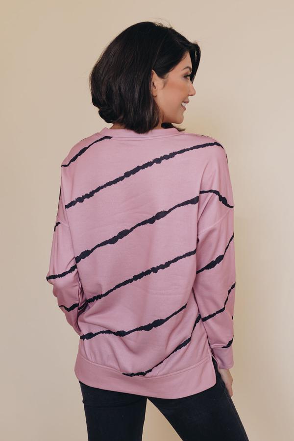 Rise Tie Dye Striped Pullover