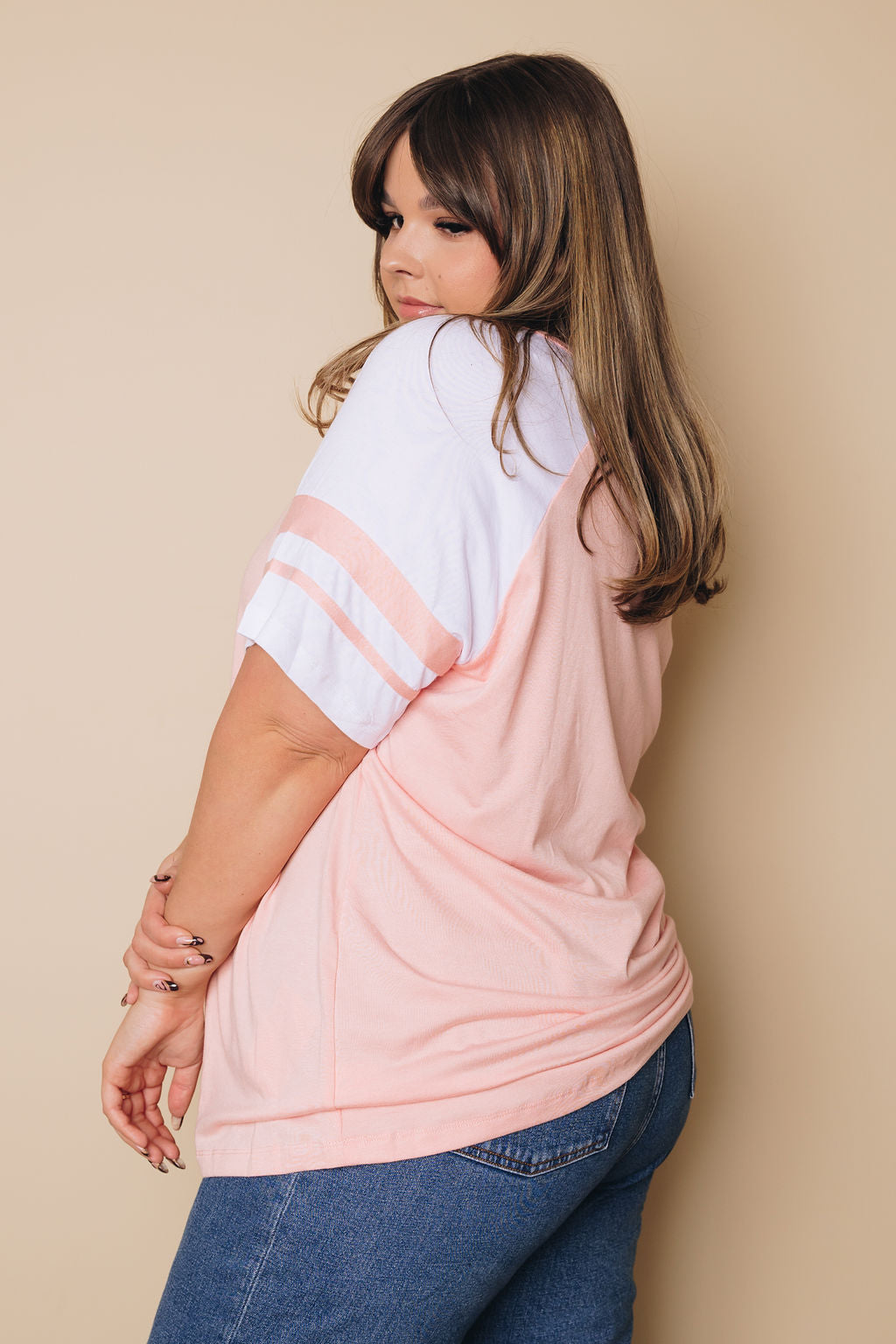 Plus Size - Bailey Crisscross Neck Tee