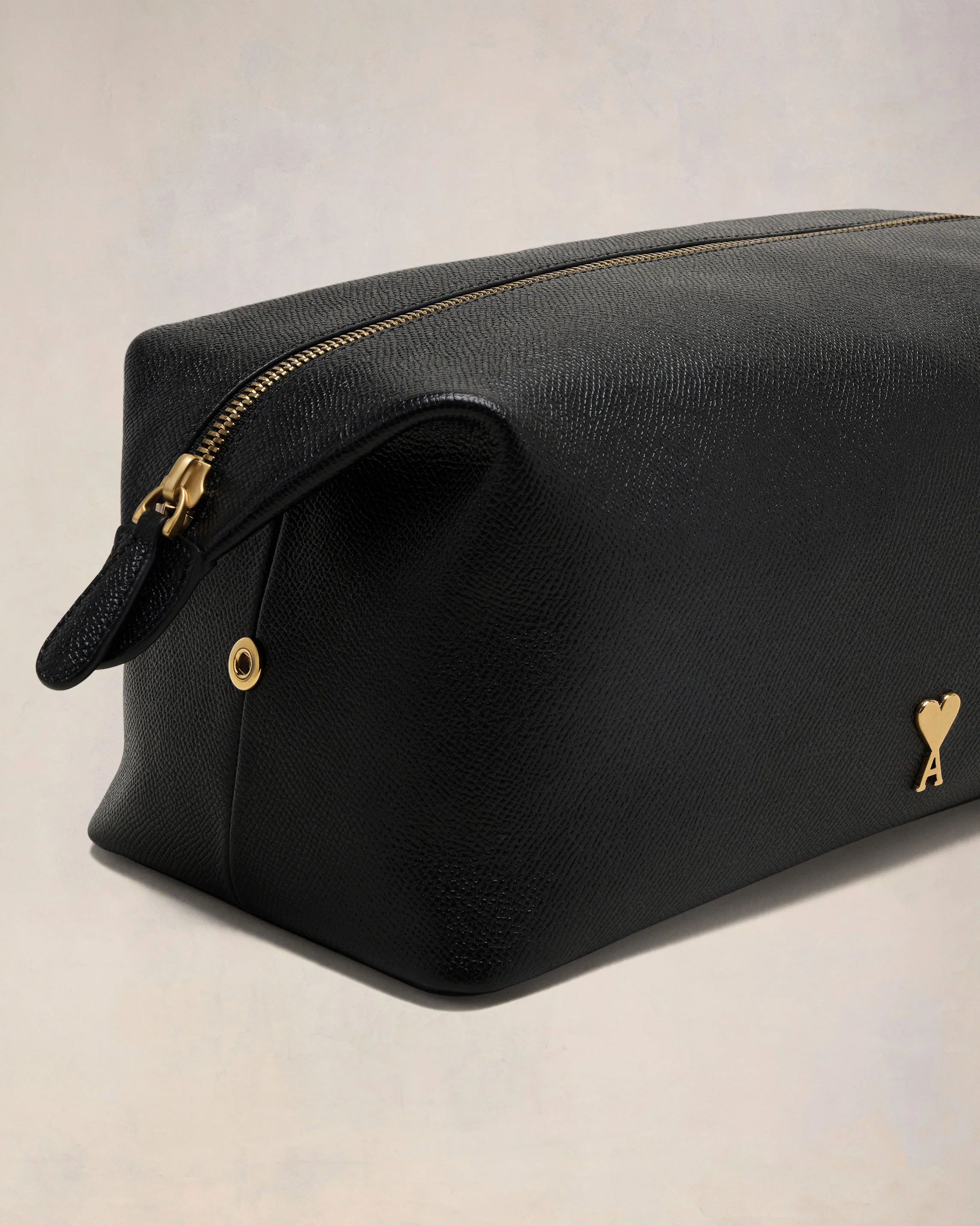 Black Leather Paris Paris Toiletry Pouch