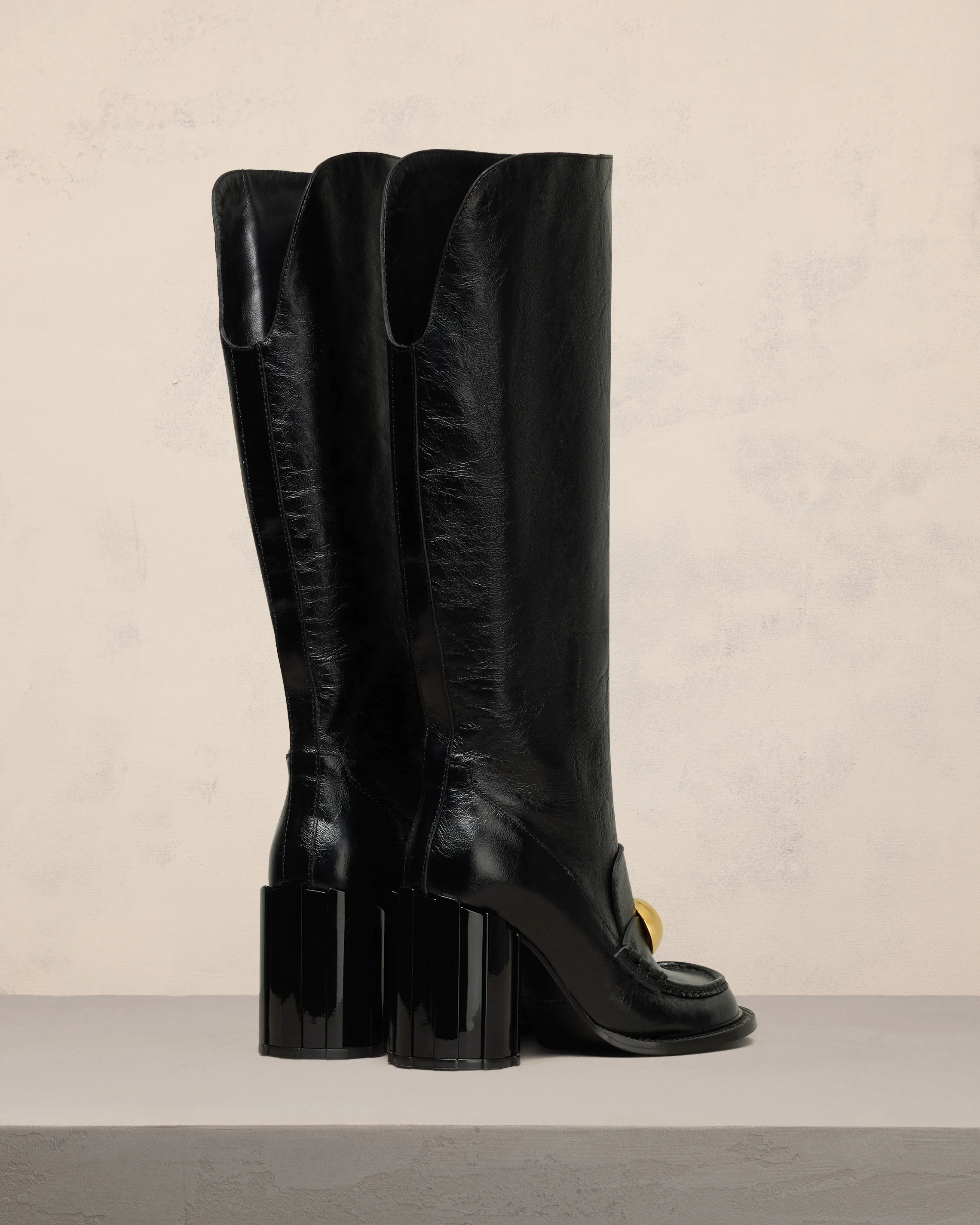 Anatomical Toe Knee High Boots With Heel