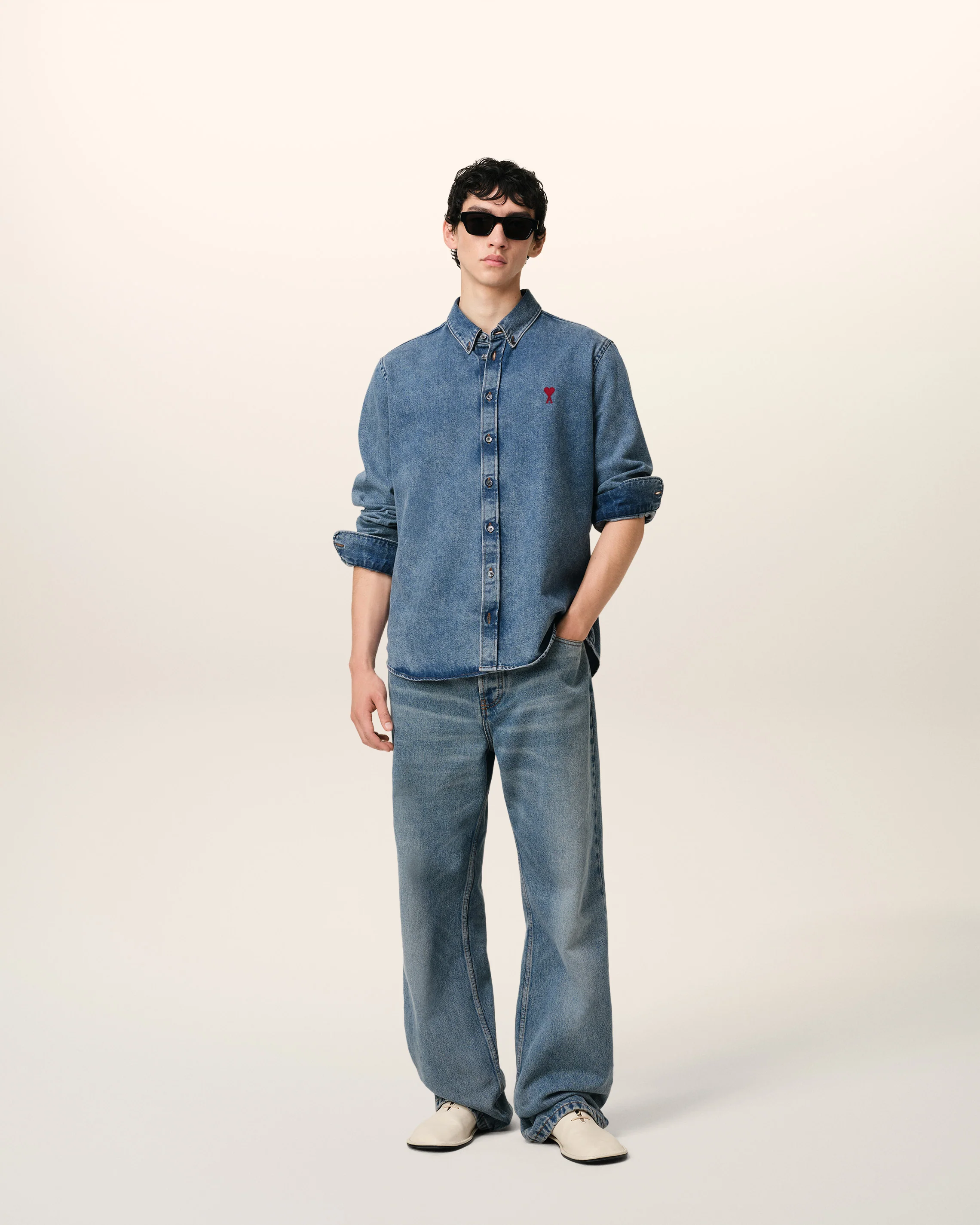 Blue Denim Button-Down Ami de Coeur Shirt