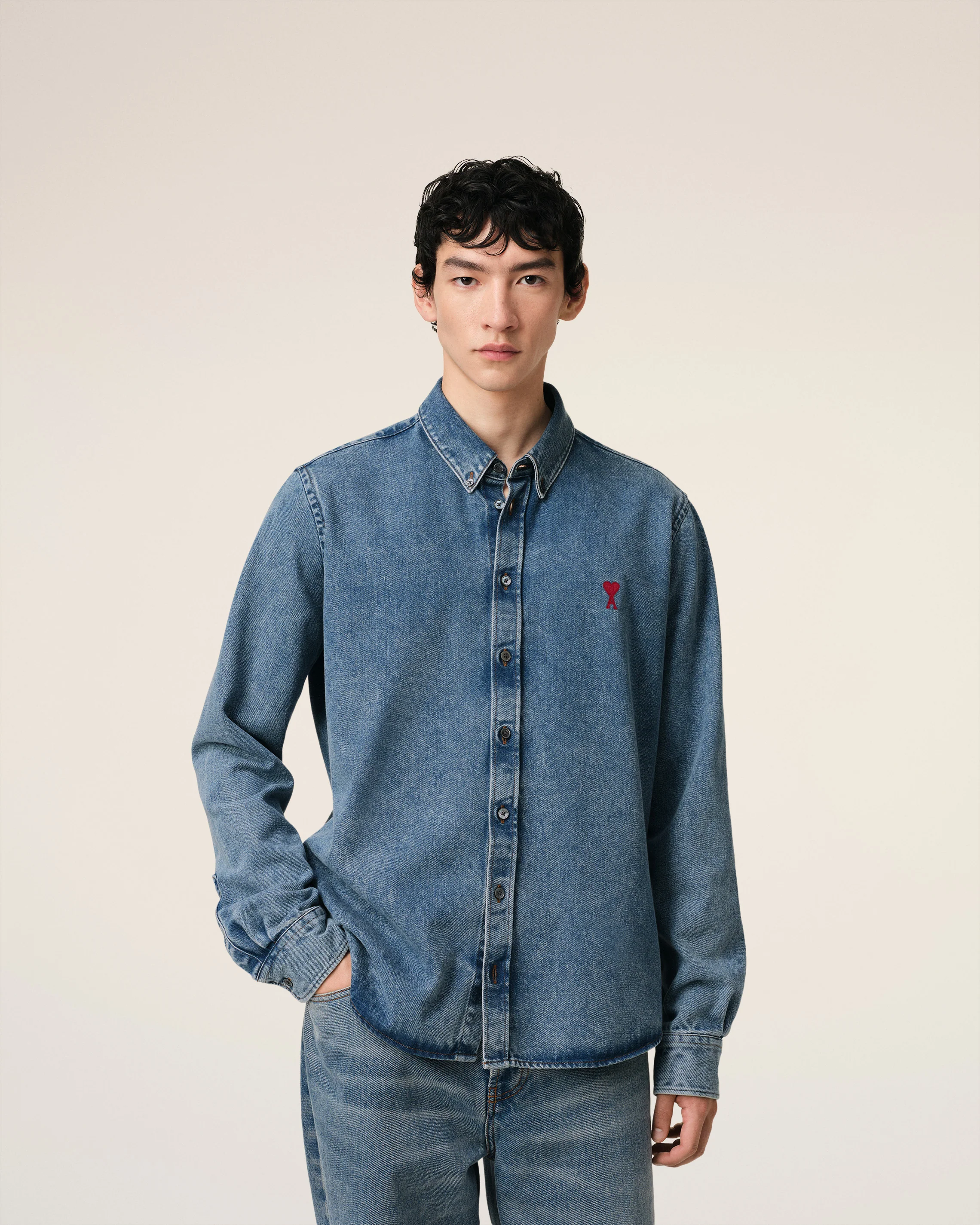 Blue Denim Button-Down Ami de Coeur Shirt