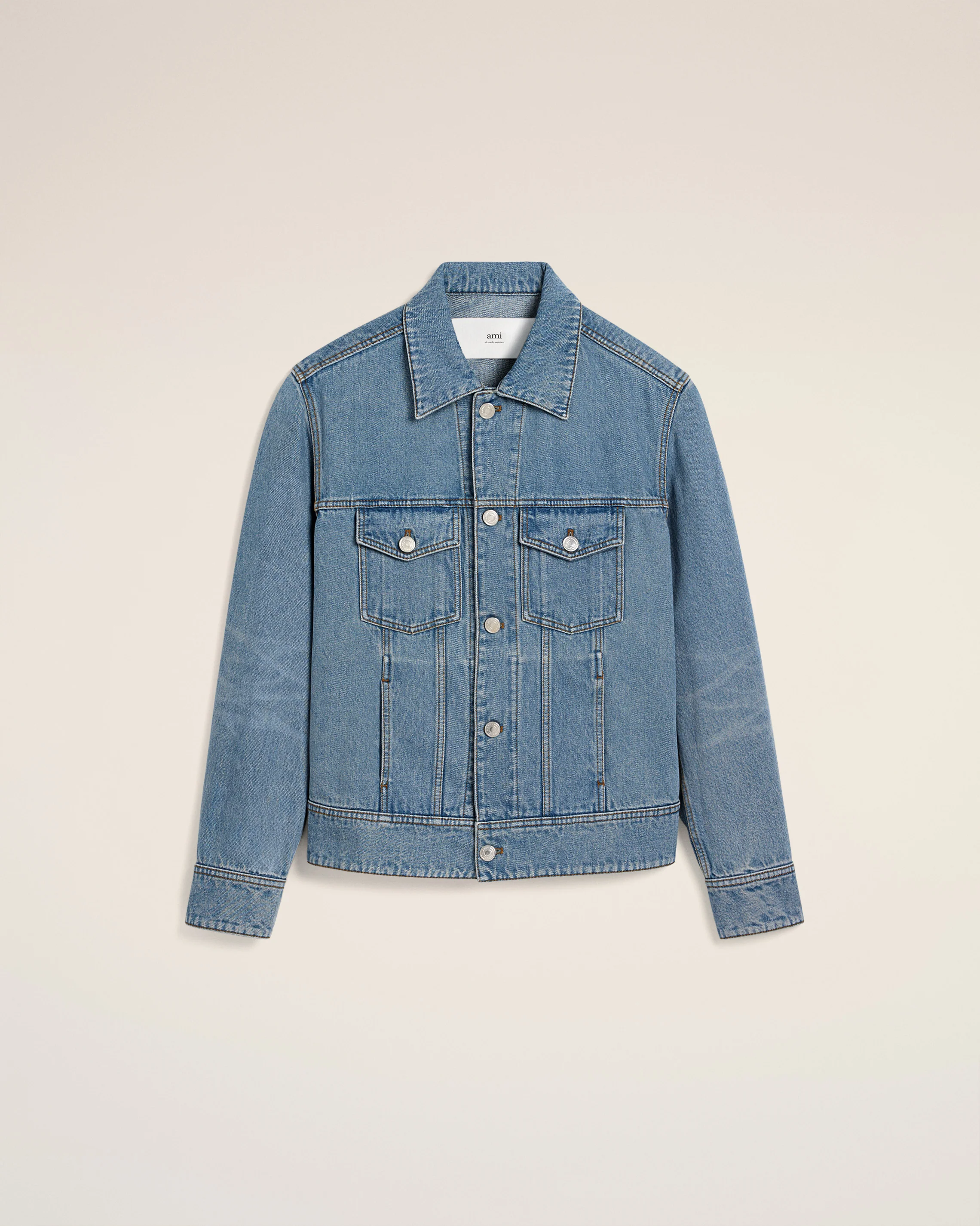 Blue Cotton Ami Paris Trucker Jacket