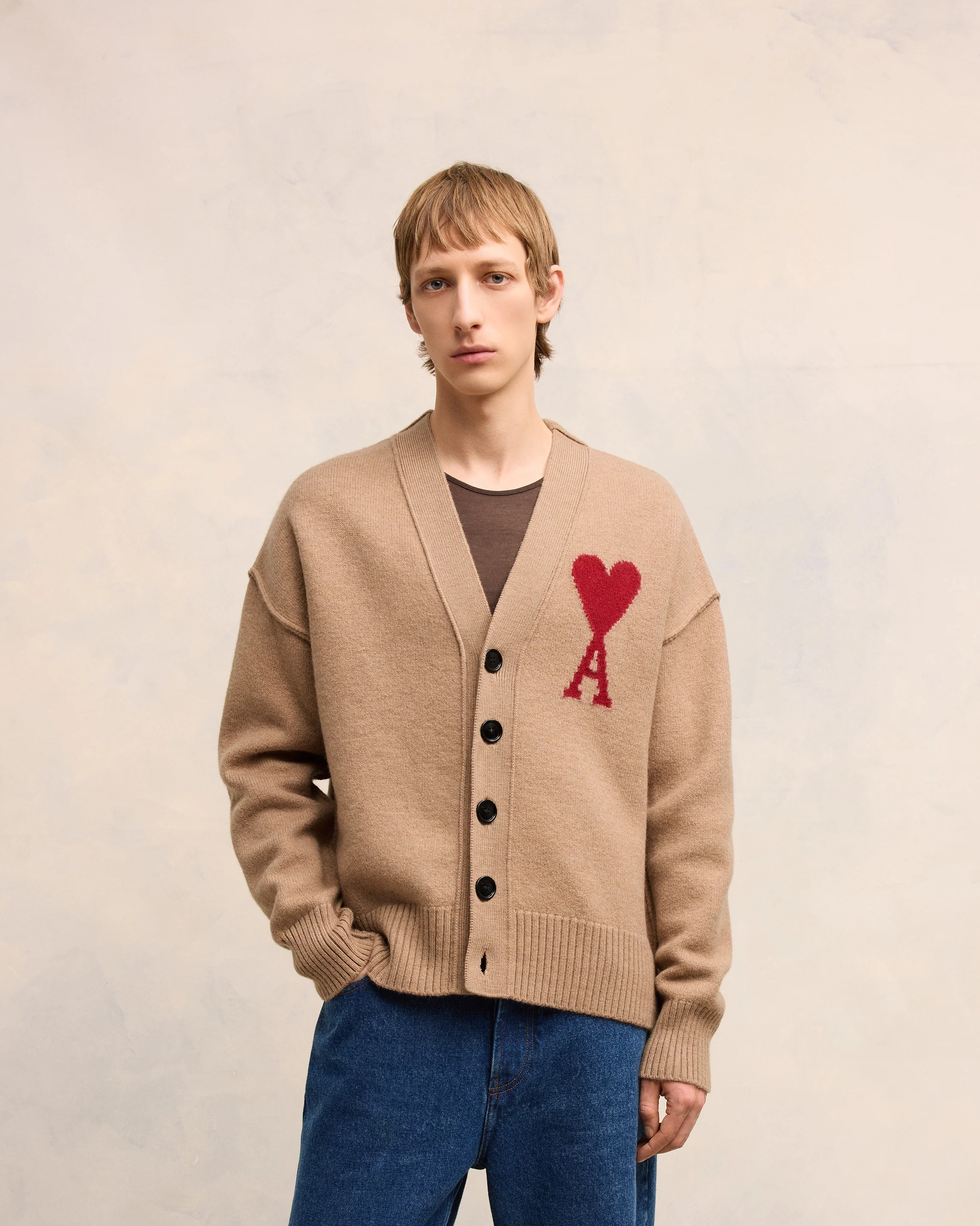 Red Ami de Coeur Cardigan