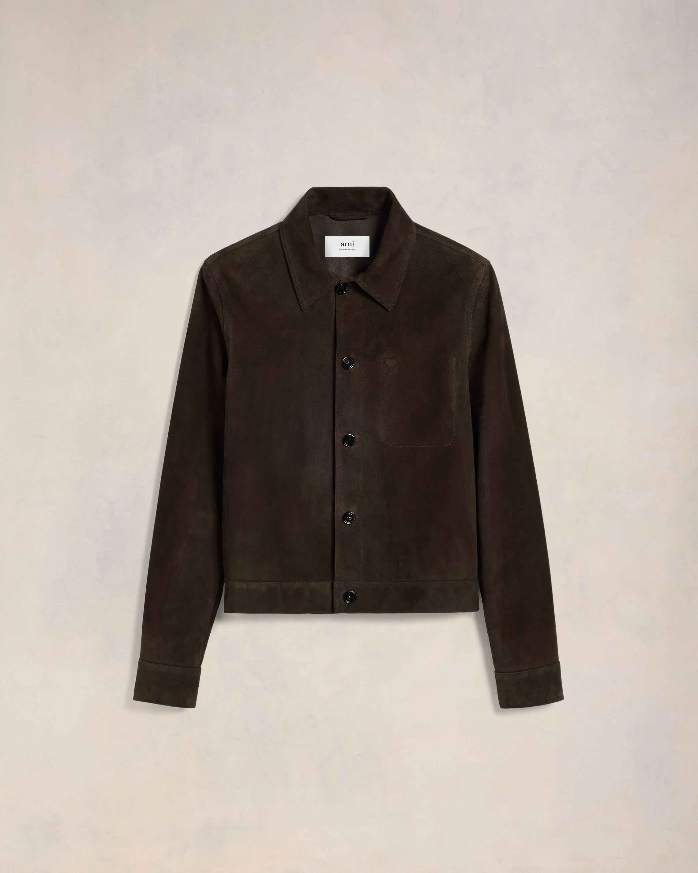 Leather Buttoned Overshirt