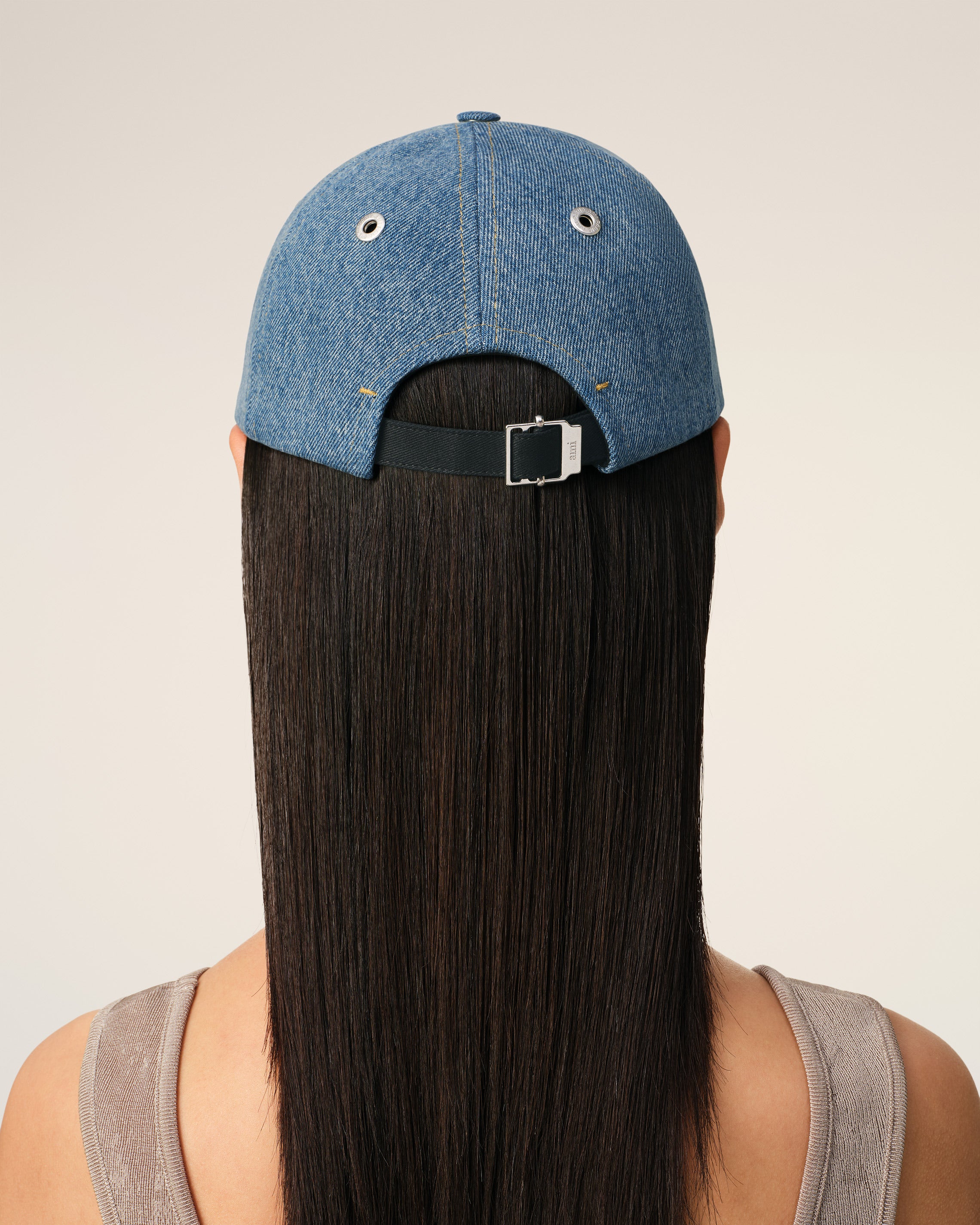 Blue Cotton Ami de Coeur Embroidery Cap