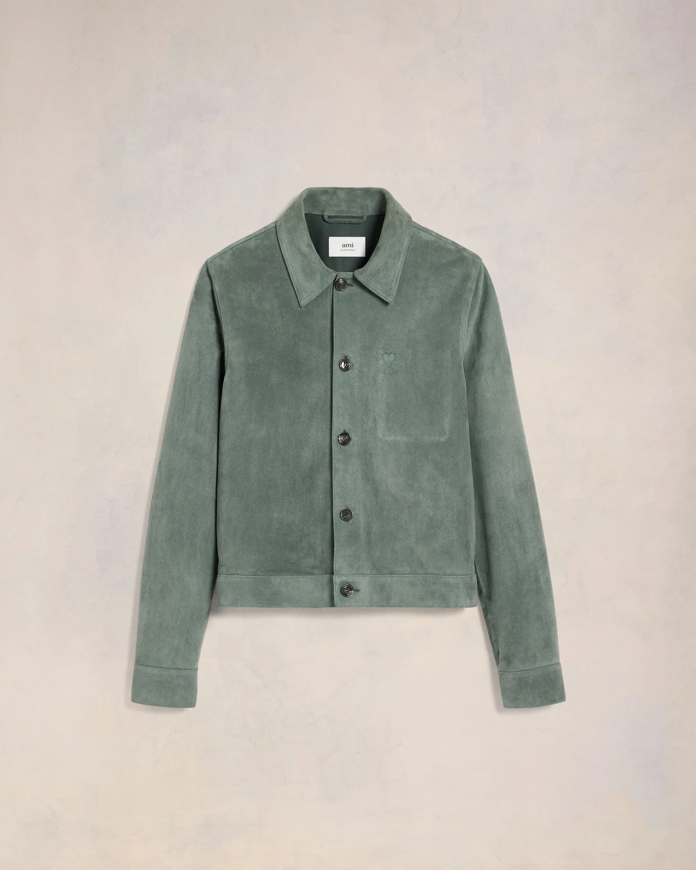 Leather Buttoned Overshirt