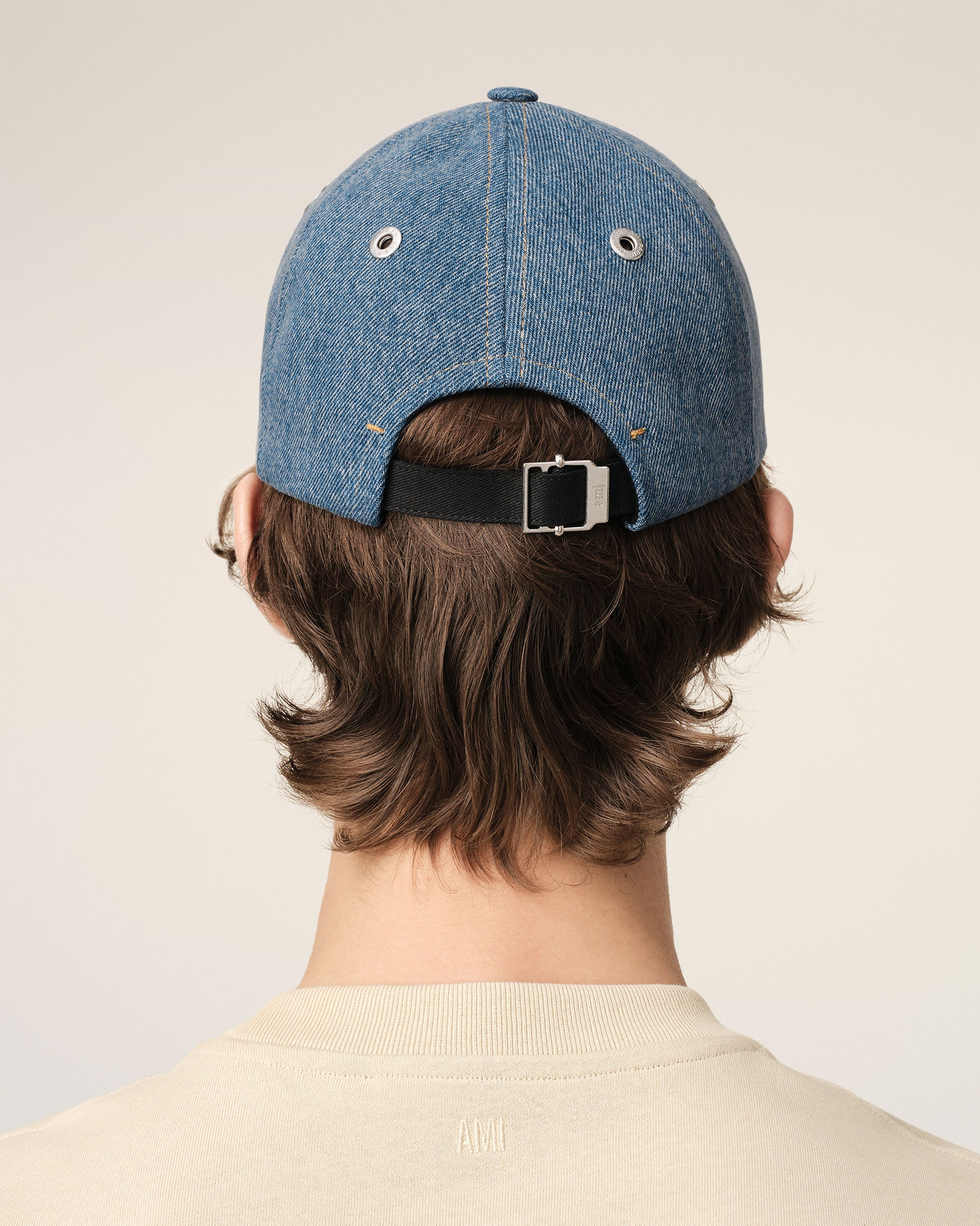 Blue Cotton Ami de Coeur Embroidery Cap