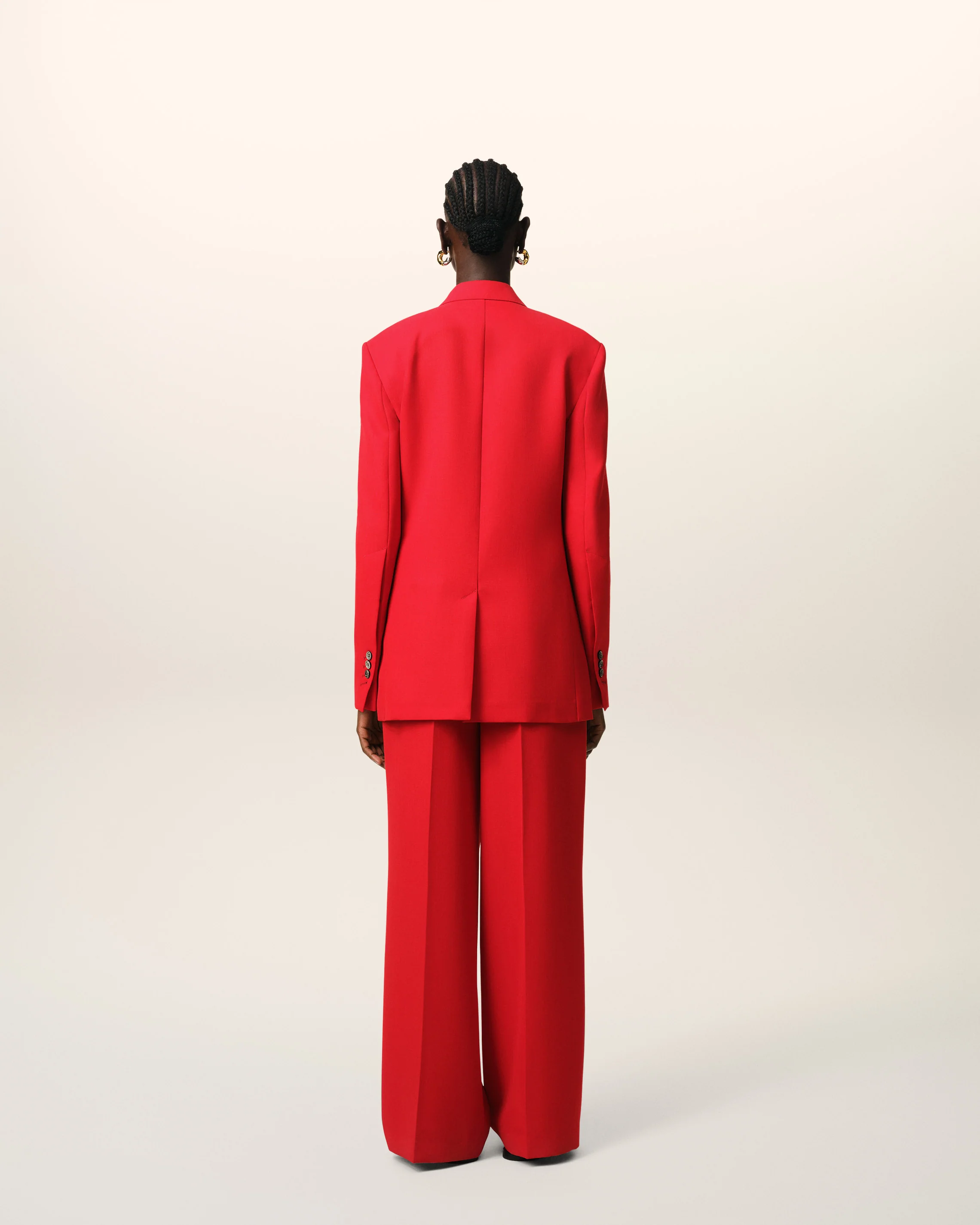 Red Wool Semi-Lined Jacket