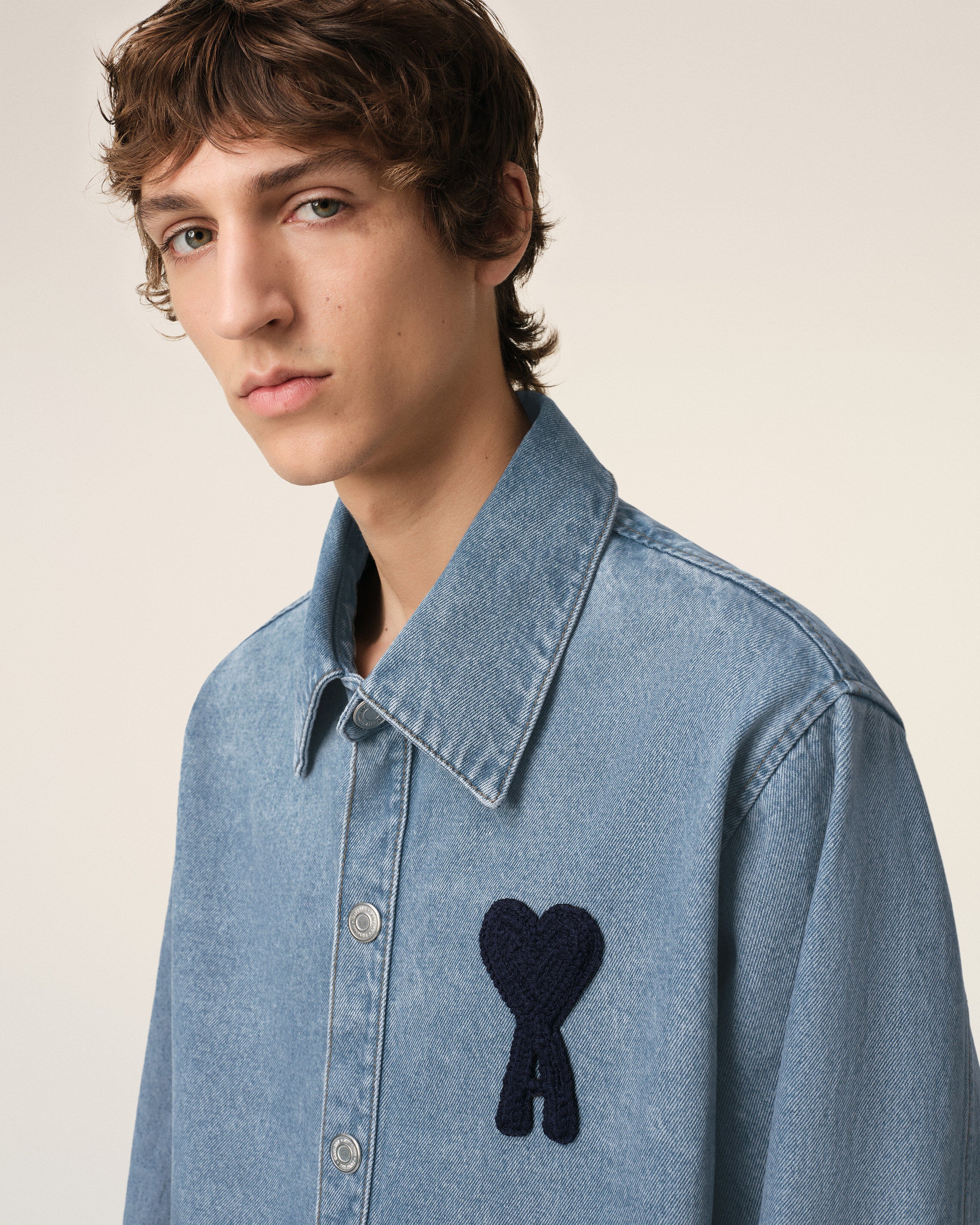 Blue Cotton Ami de Coeur Overshirt