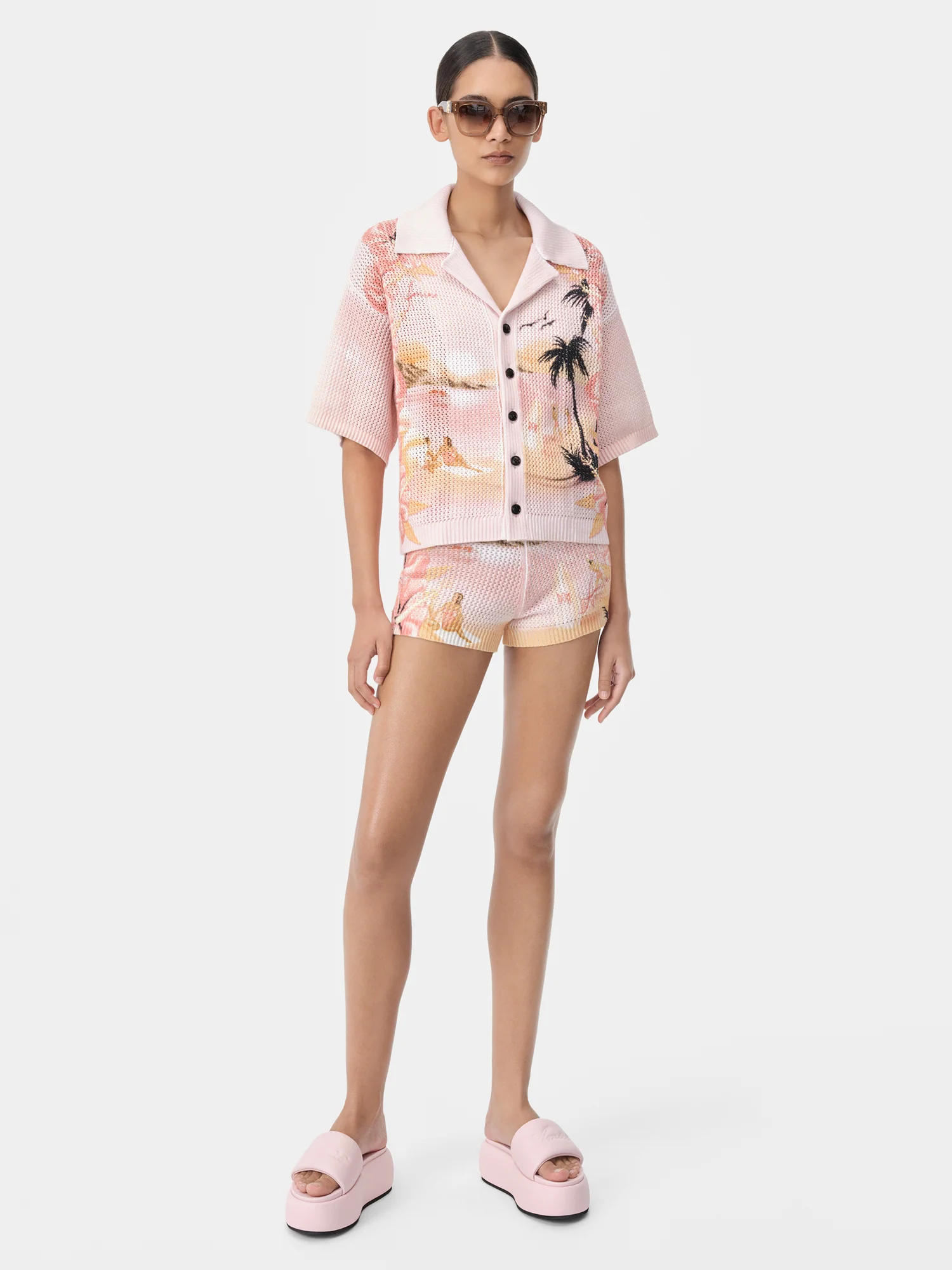 WOMEN - WOMEN'S AMIRI PARADISE CROCHET POLO - Rosewater