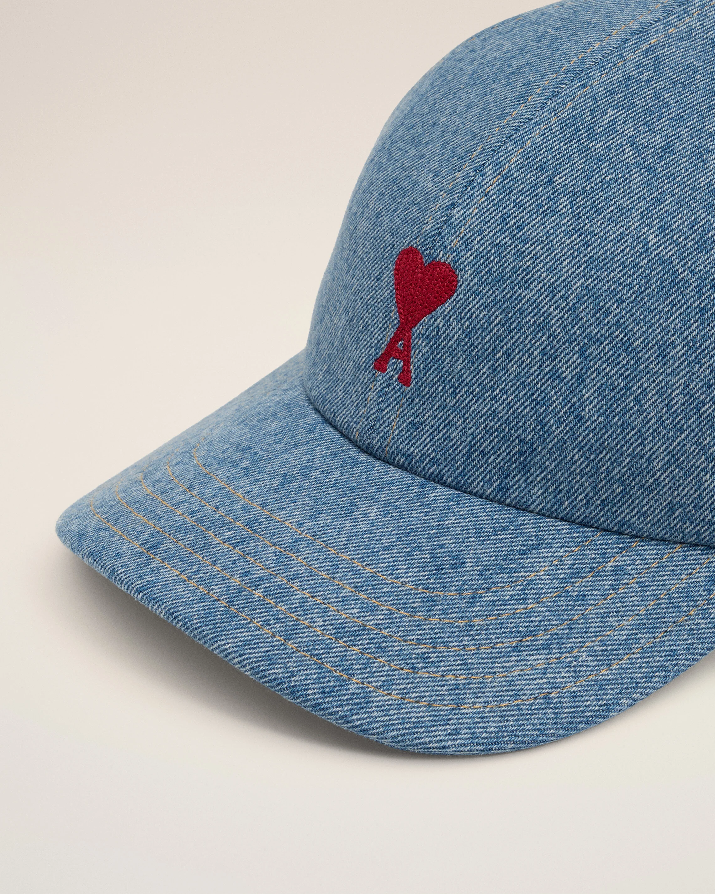 Blue Cotton Ami de Coeur Embroidery Cap