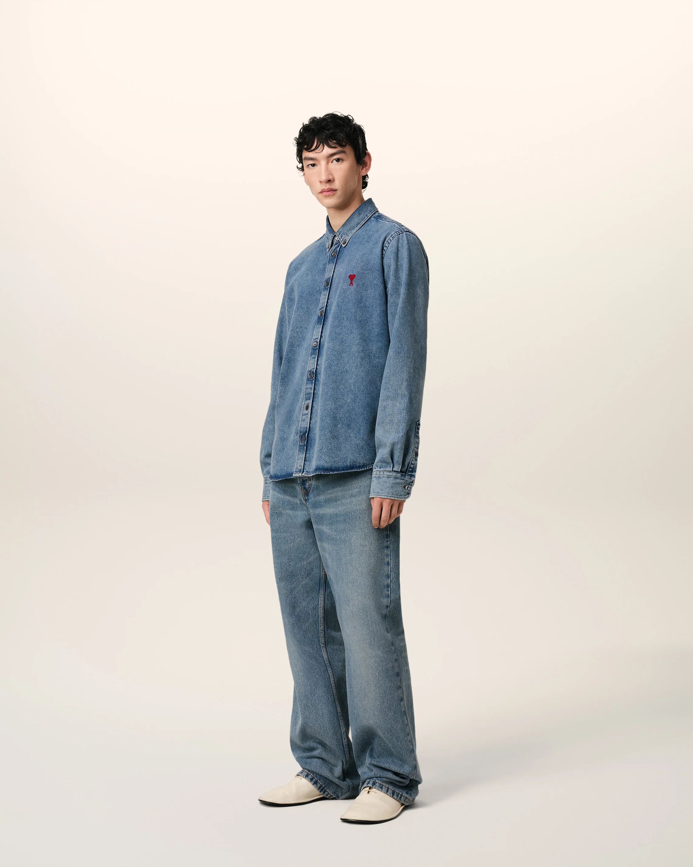 Blue Denim Button-Down Ami de Coeur Shirt