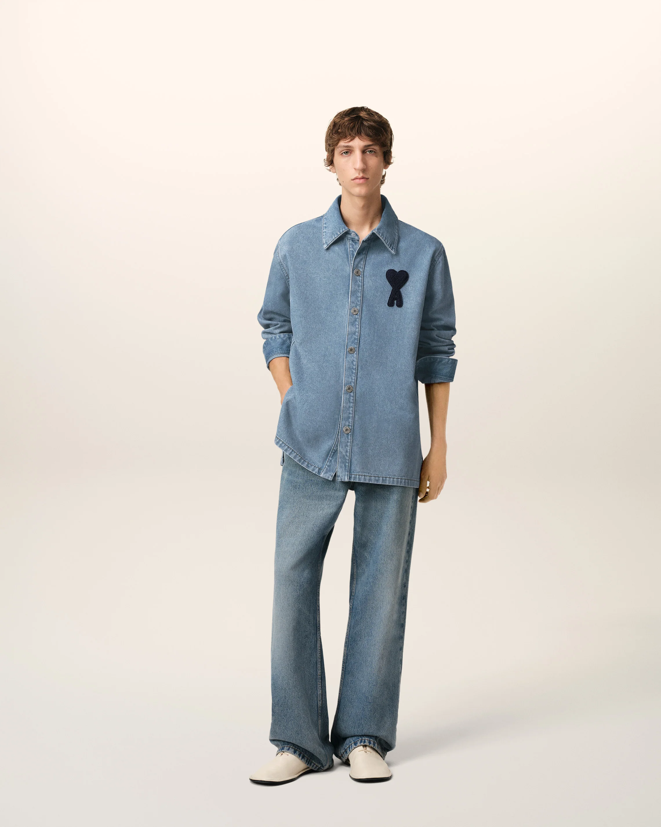 Blue Cotton Ami de Coeur Overshirt