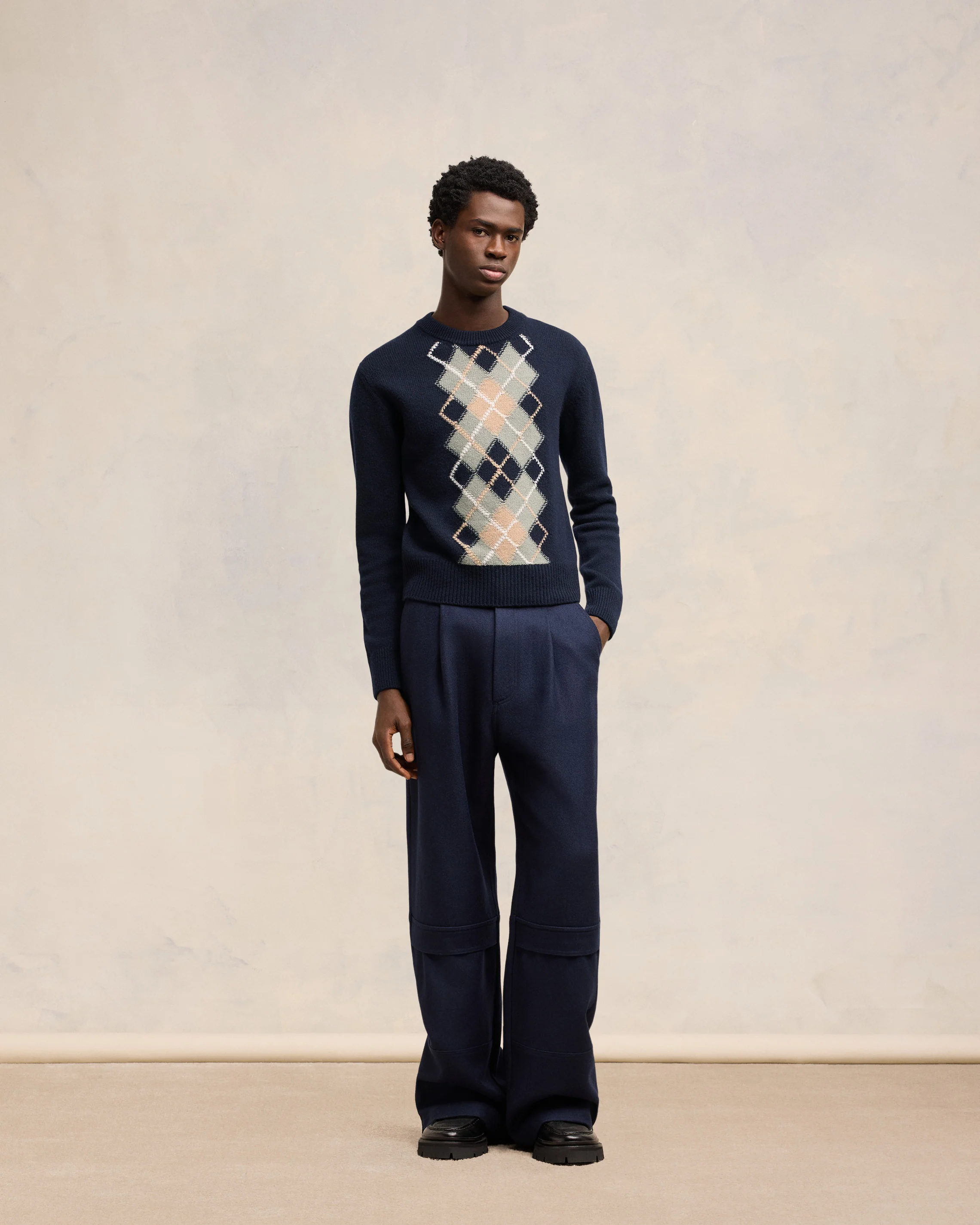 Argyle Crew Neck Sweater