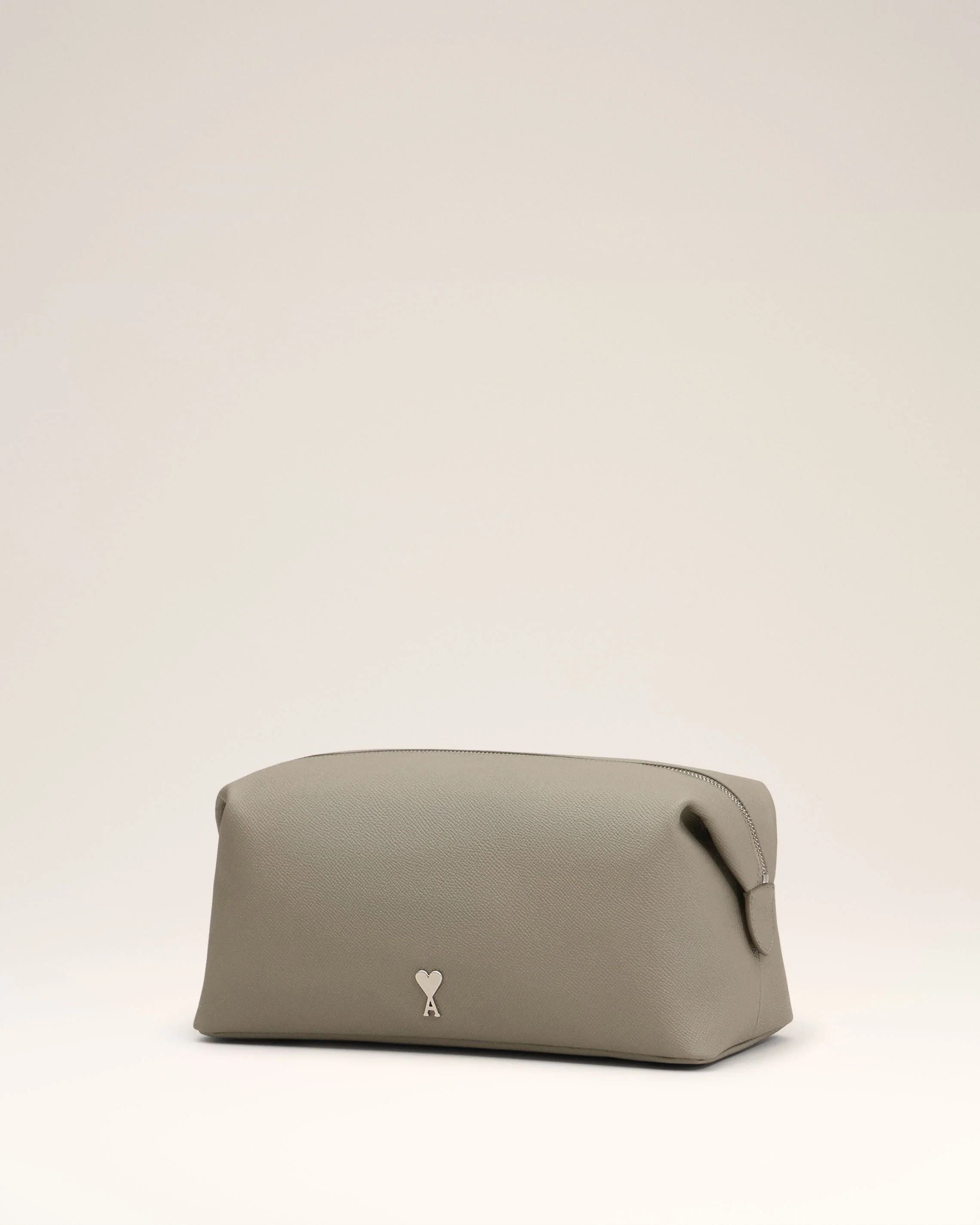 Grey Leather Paris Paris Toiletry Pouch