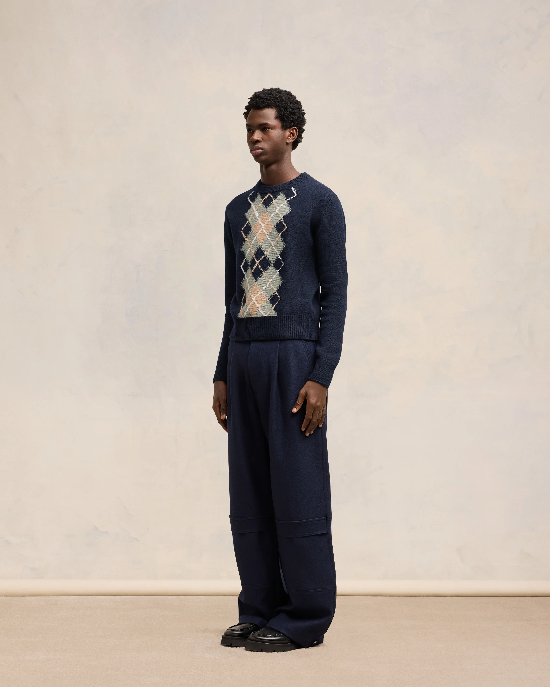 Argyle Crew Neck Sweater