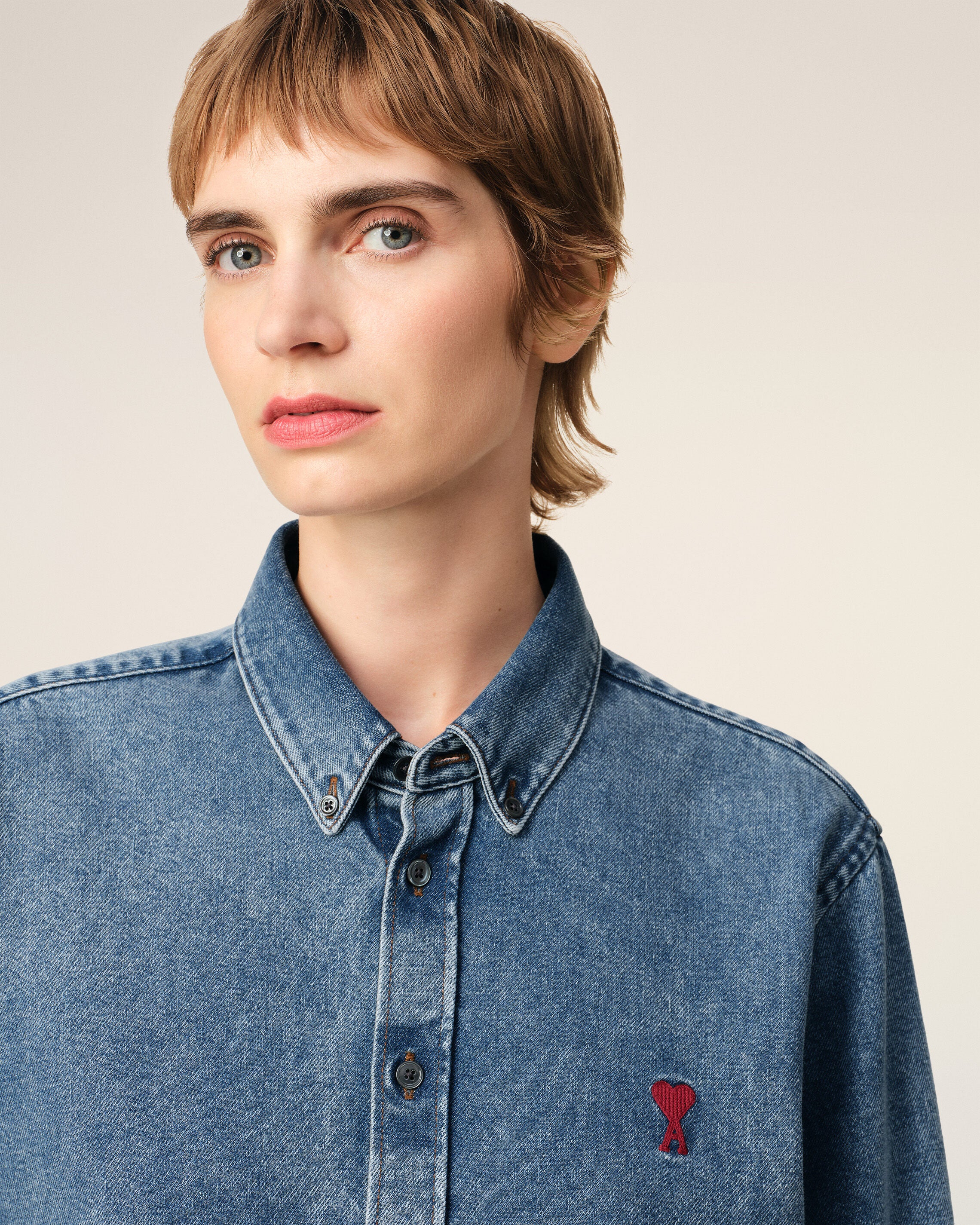 Blue Denim Button-Down Ami de Coeur Shirt